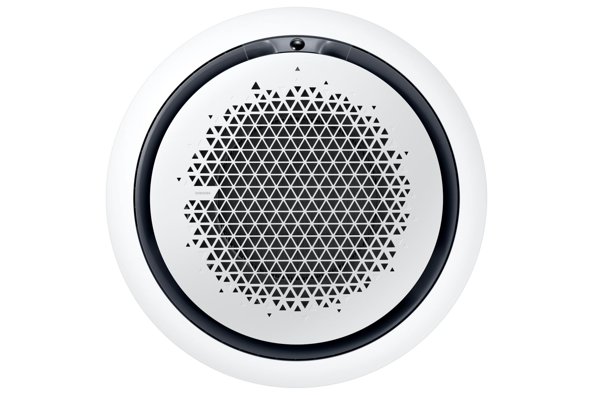 싱글 에어컨 360CST (자동승강, 3상) 전원이 꺼진 천장형 360CST 실내기 정면