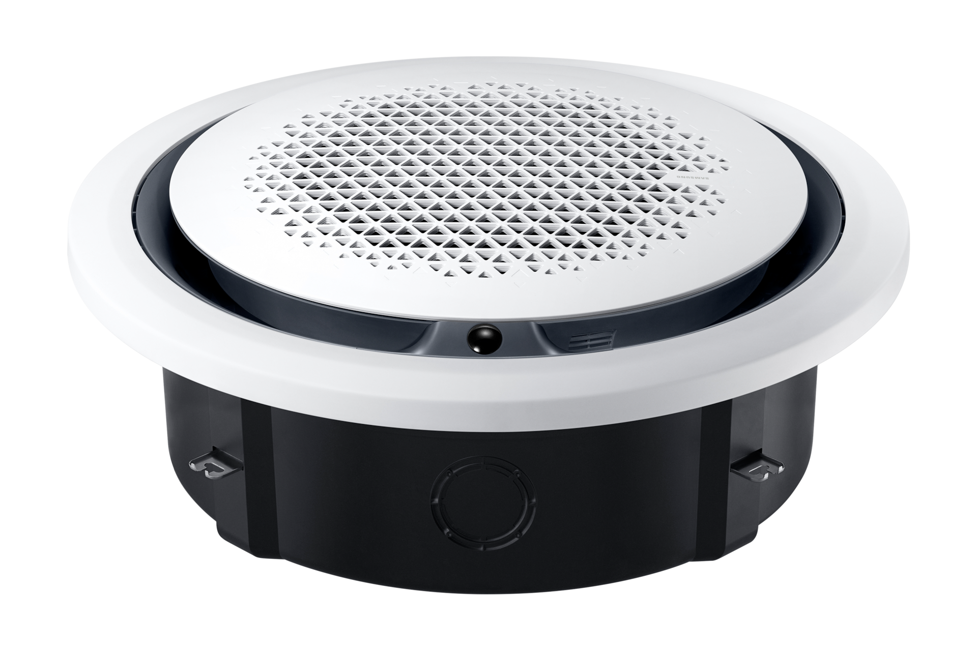 싱글 에어컨 360CST (자동승강) 제품을 눕힌채 옆에서 바라본 전원이 꺼진 360CST