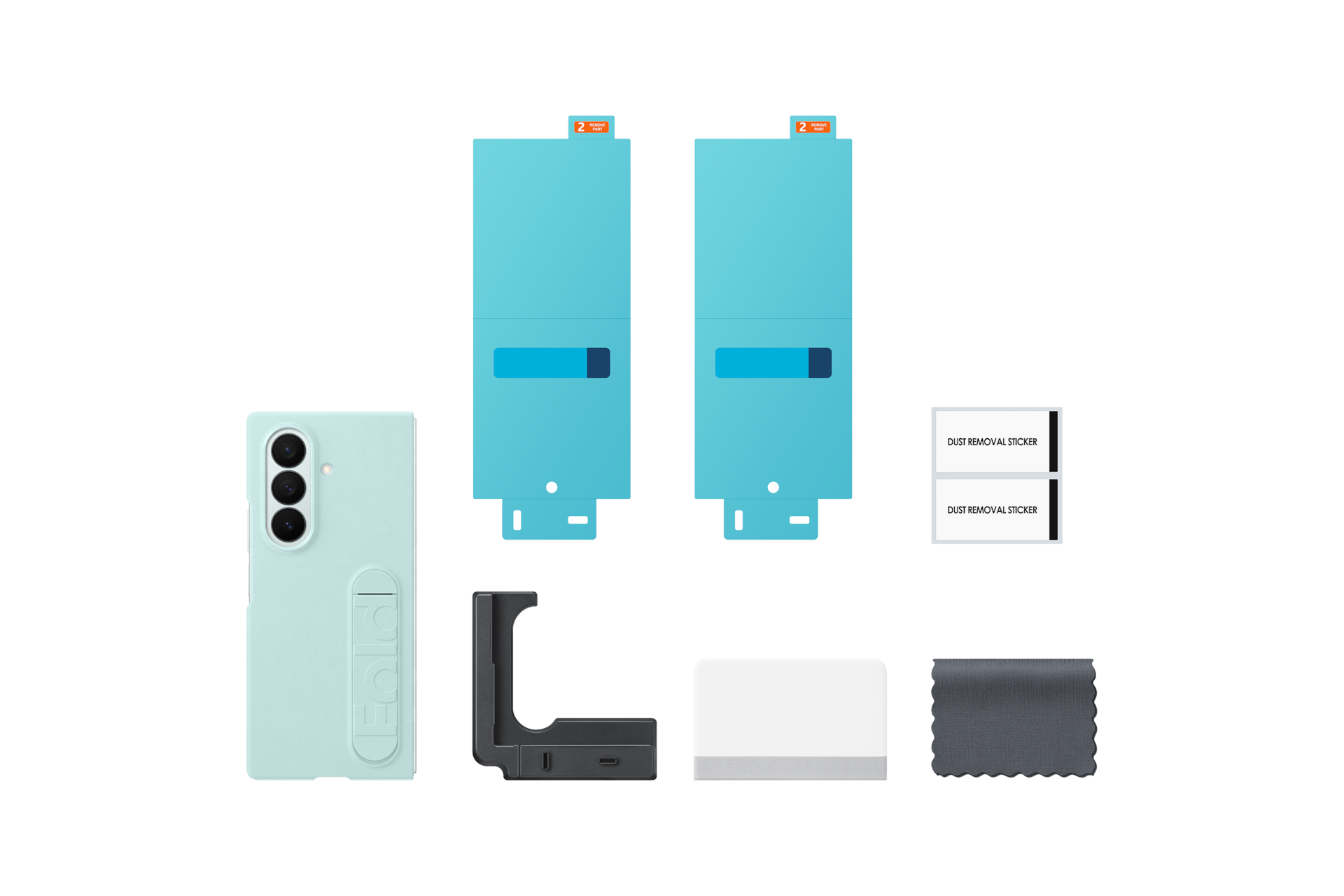 갤럭시 Z 폴드7 실리콘 케이스 with 스탠드 (민트) 구성품 이미지