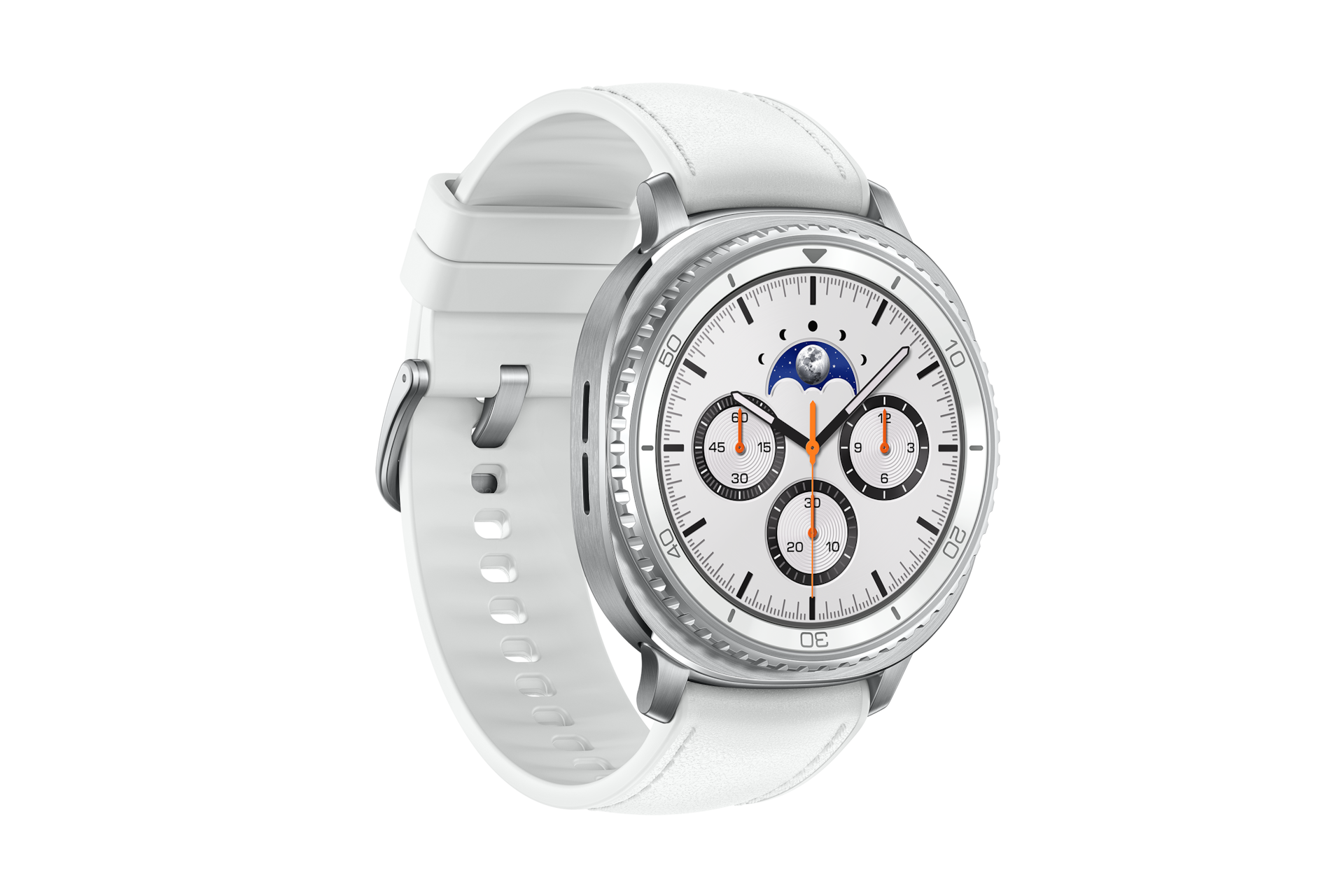 갤럭시 워치8 클래식 (LTE 자급제, 46mm) (화이트) 우측 45도