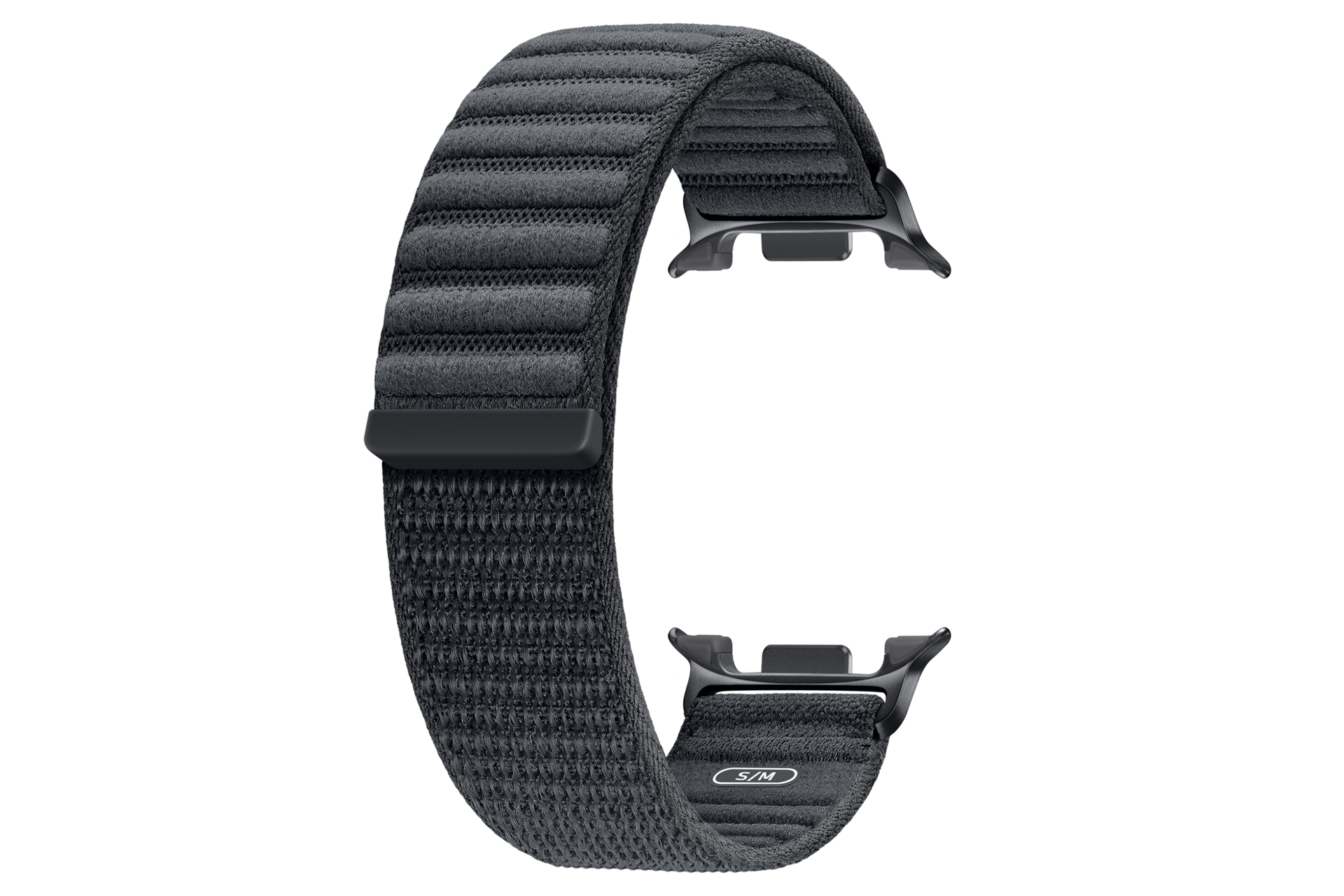 갤럭시 워치8 시리즈 패브릭 밴드 (슬림, S/M) (그라파이트) 좌측으로 45도 돌아간 정면 이미지