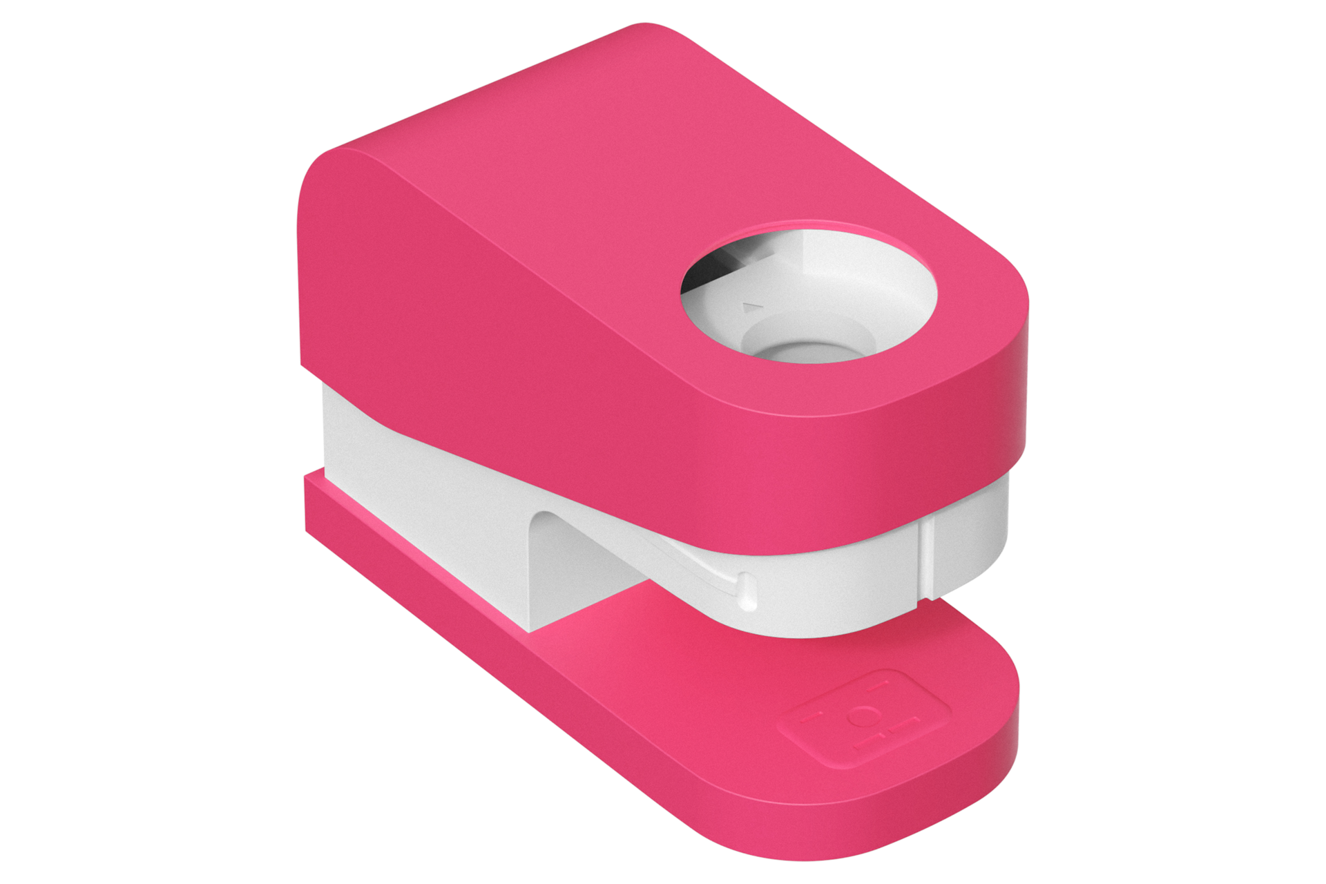 갤럭시 워치 충전독 거치대 (스테이플러) (핑크) 우측으로 45도 돌아간 정면 이미지