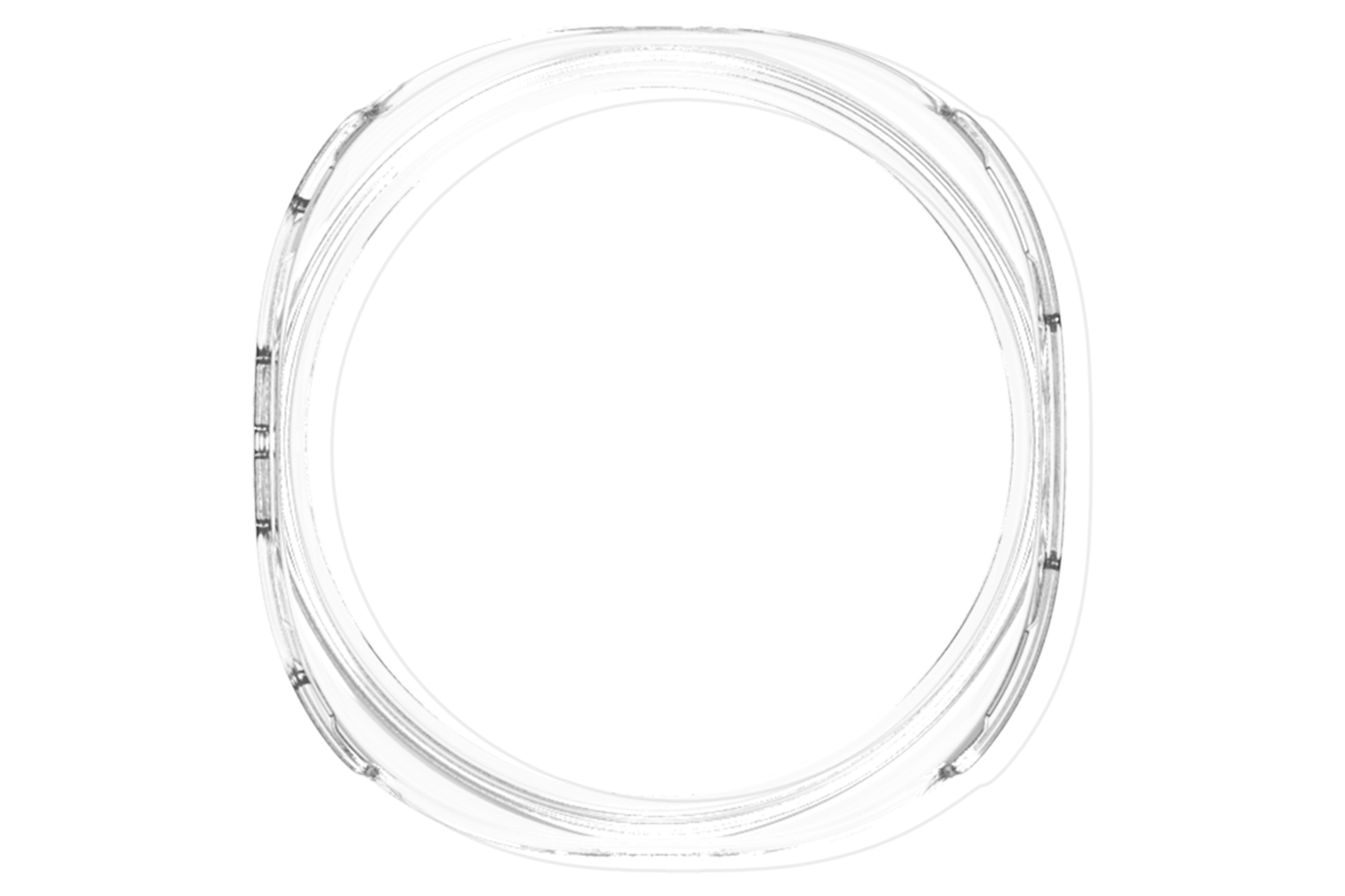 갤럭시 워치8 클리어 케이스 (44mm) (투명) 기기가 장착되지 않은 정면 이미지