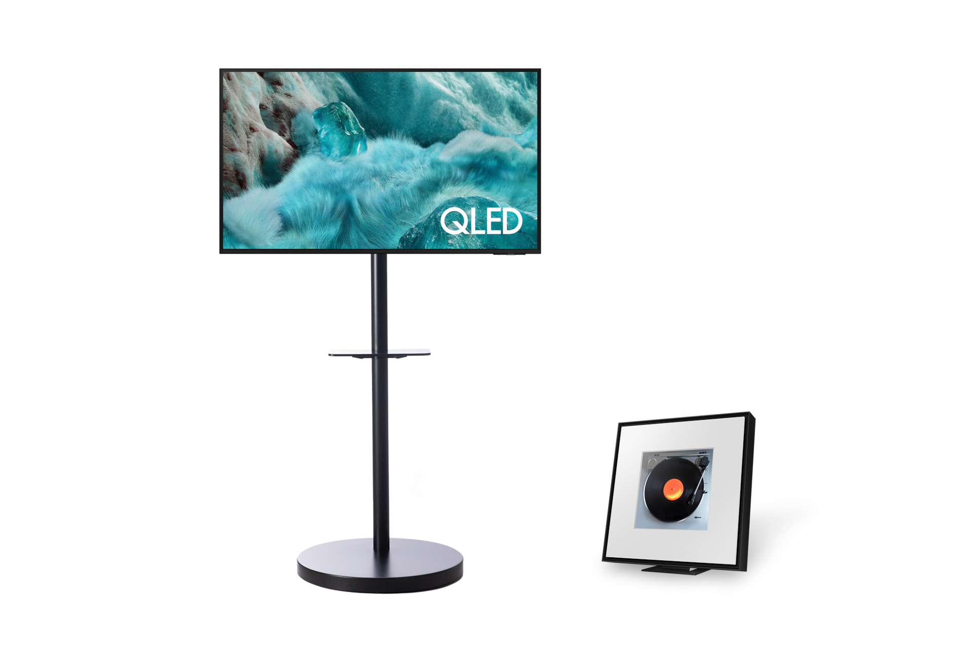 2025 무빙스타일 (선반 거치대 포함) QLED 4K (QF7A) 블랙 (108cm)+뮤직 프레임 LS60D 대표 이미지