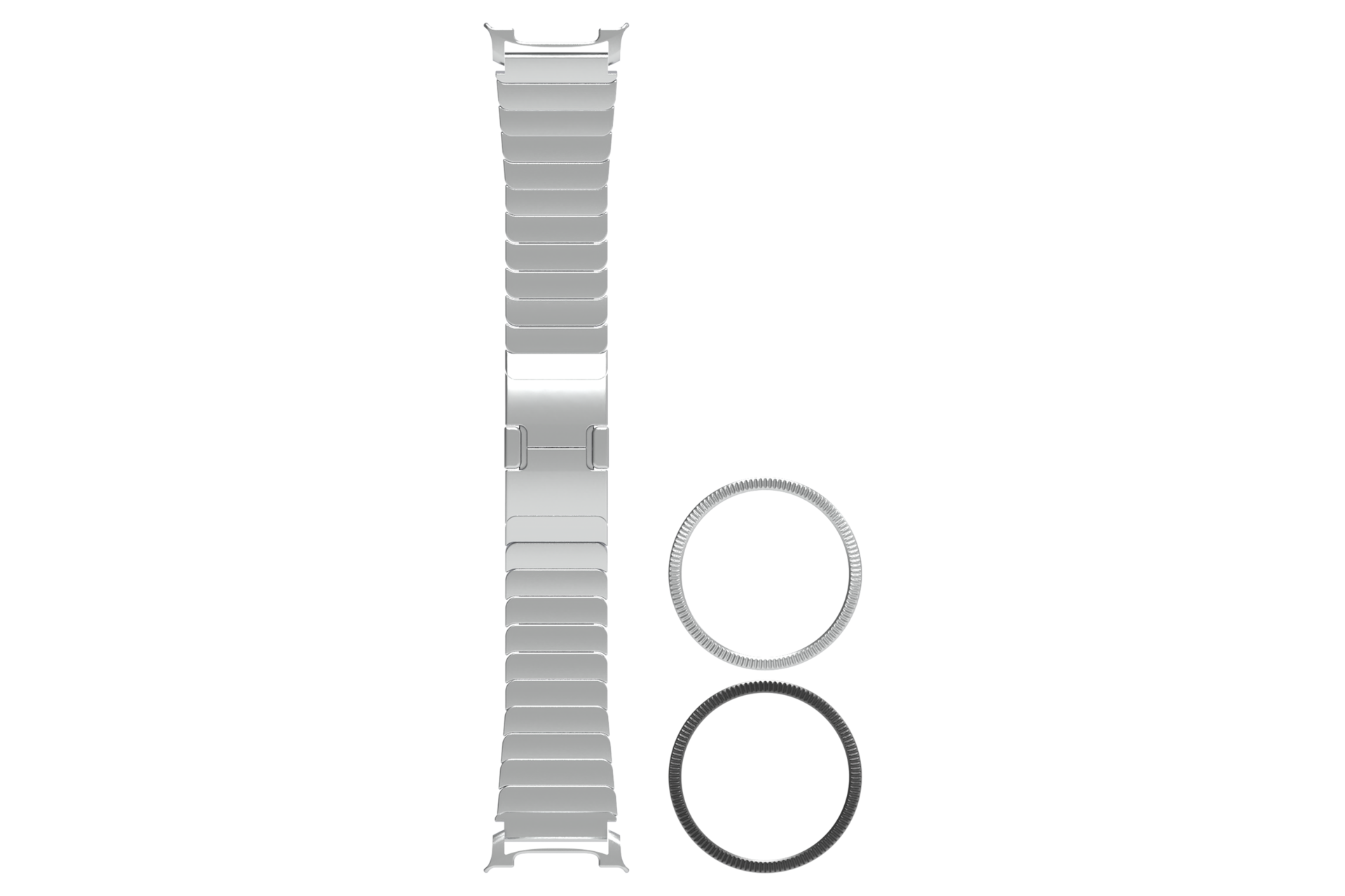 갤럭시 워치8 시리즈 메탈 밴드 with 베젤링 스티커S (40mm, 실버) 다섯번째 이미지