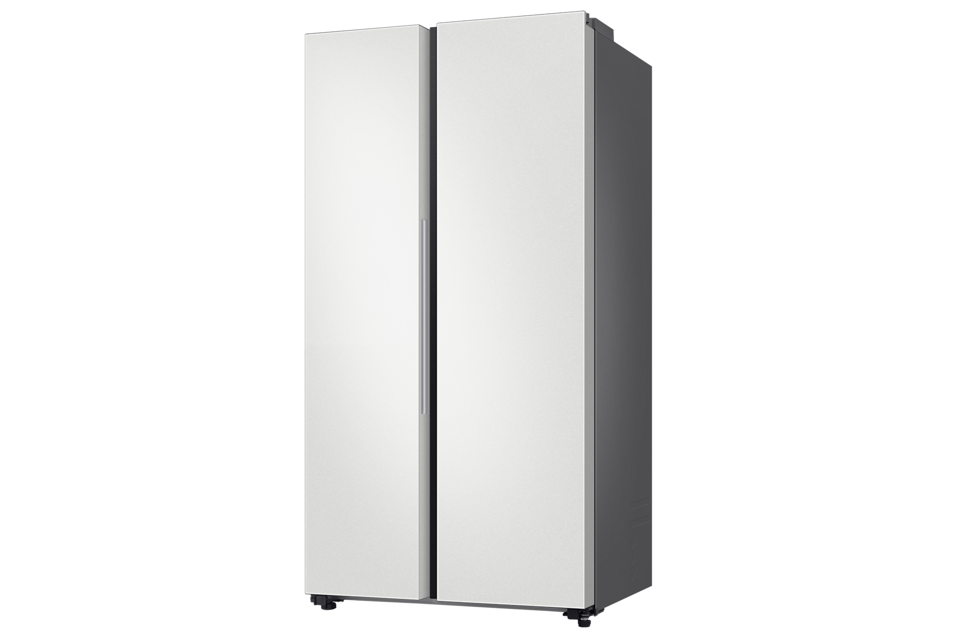 Bespoke 양문형 냉장고 651L 코타 화이트 우측면