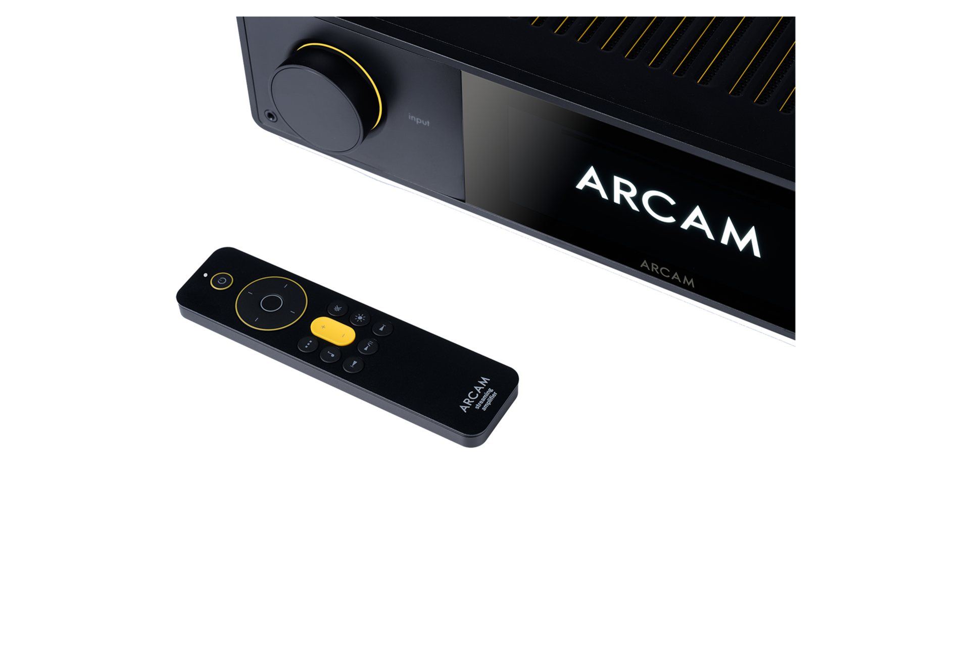 ARCAM SA45 스트리밍 인티앰프 좌측 확대 이미지+구성품(리모컨)