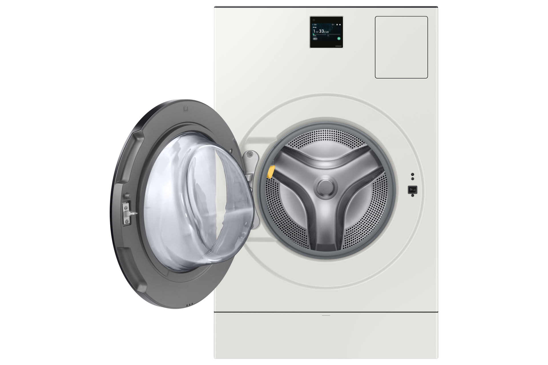 Bespoke AI 콤보 25/18kg (177.8mm LCD)+수납함 그레이지 콤보 도어 열림