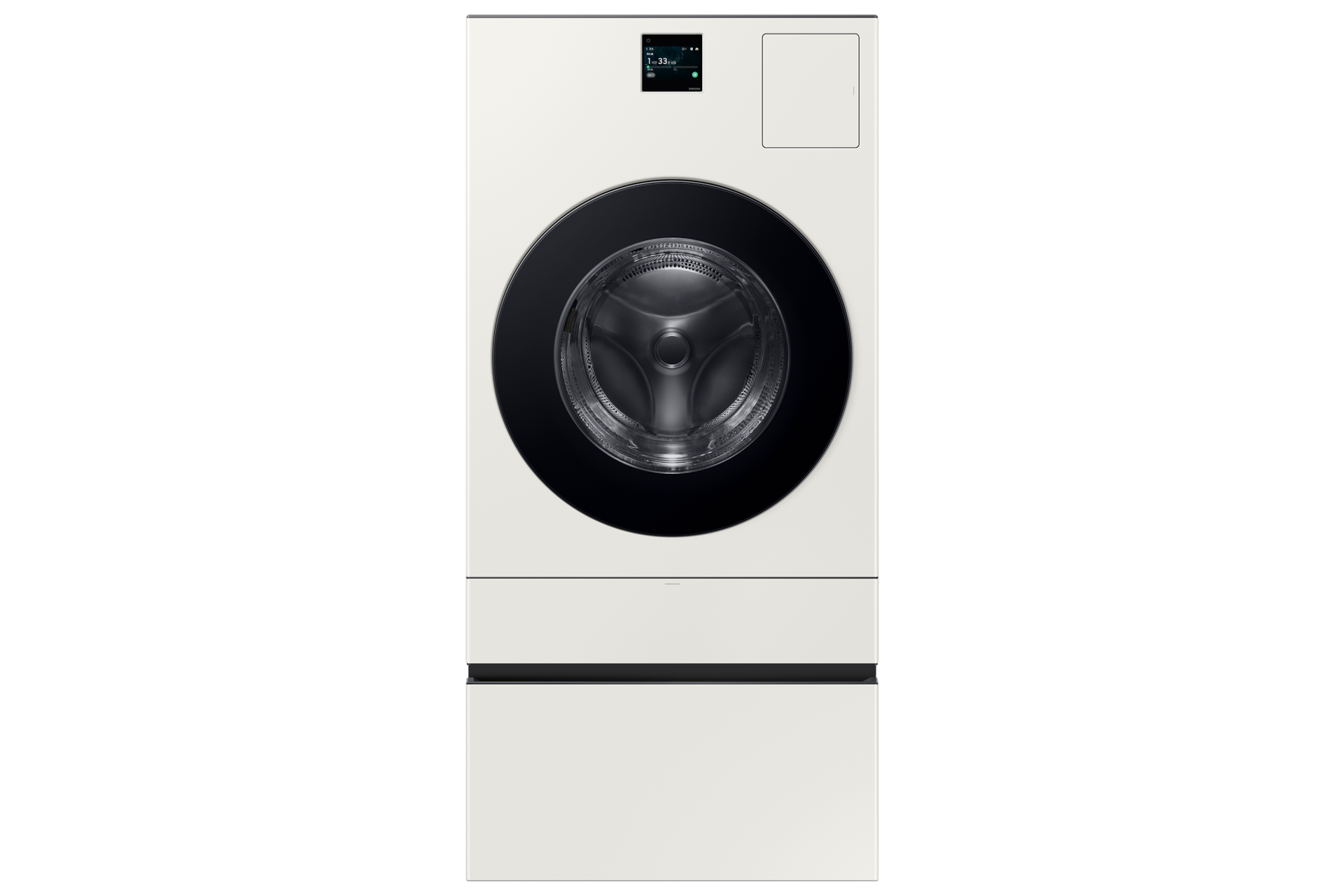 Bespoke AI 콤보 25/18kg (177.8mm LCD)+수납함 그레이지 정면