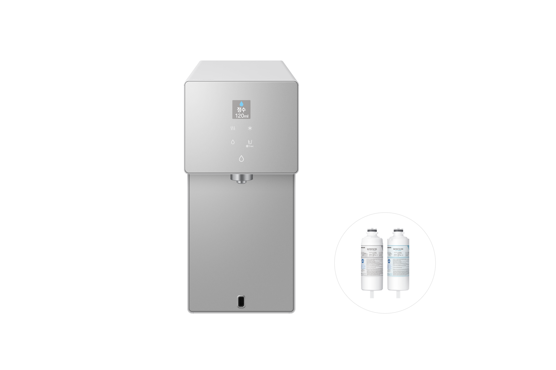 Bespoke AI 정수기 (냉/온/정수)+교체용 필터 1SET 사틴 그레이지 첫번째 이미지