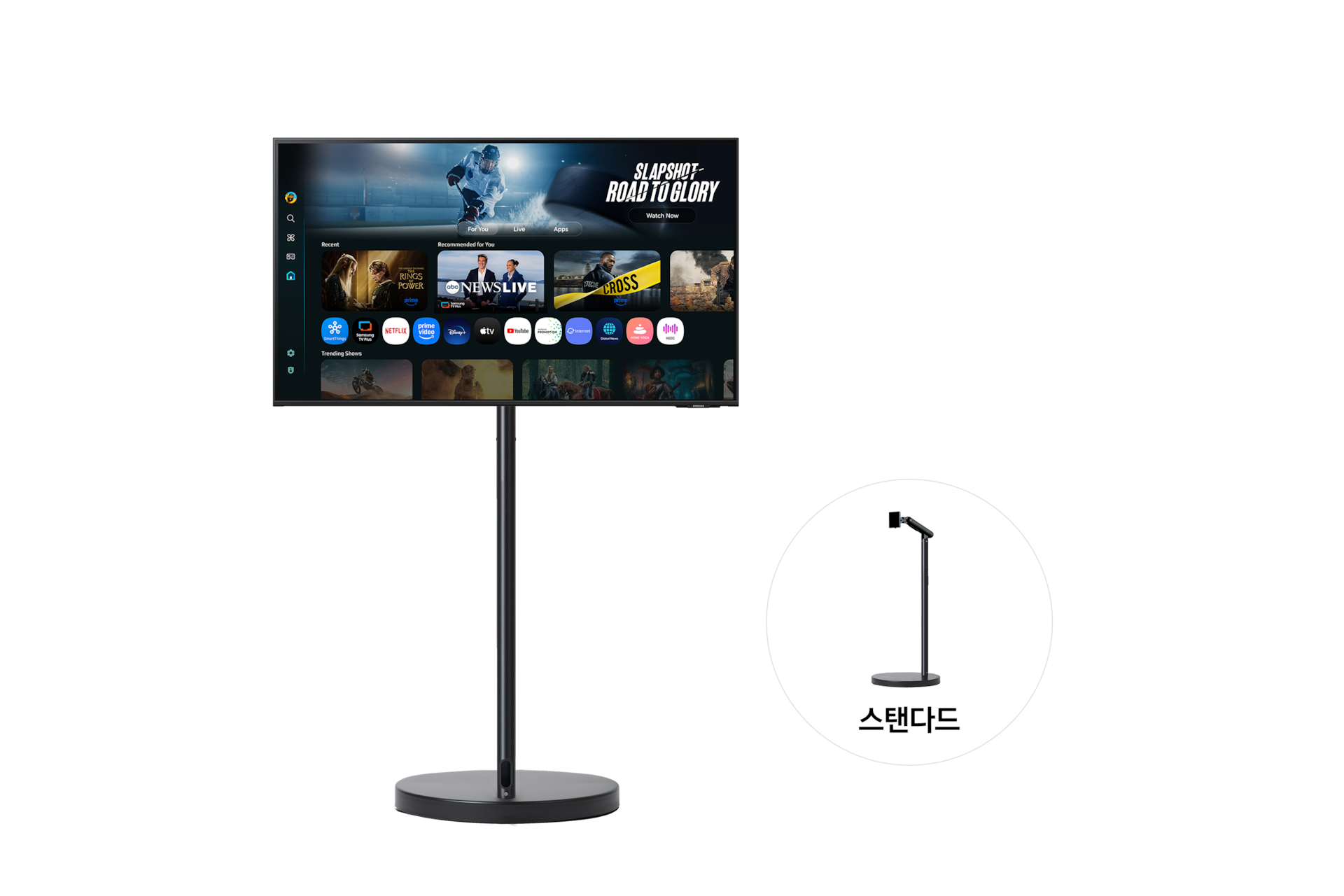 [삼성]NEW 무빙스타일 스탠다드 M7 43인치(107.9cm) 블랙 LS43FM702U-2BE