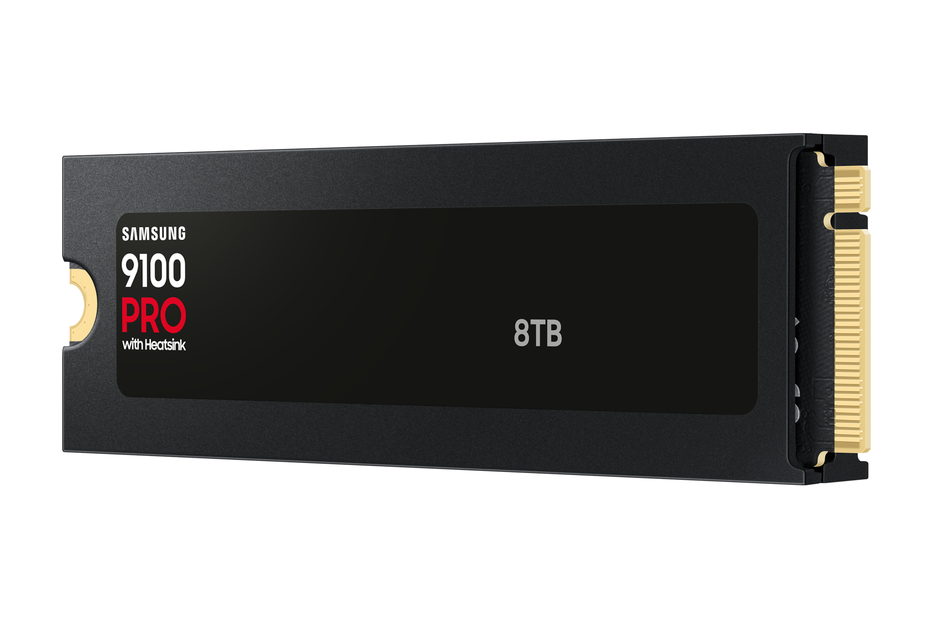 내장 SSD 9100 PRO WITH HEATSINK 8TB 블랙 왼쪽 30도 후면  이미지