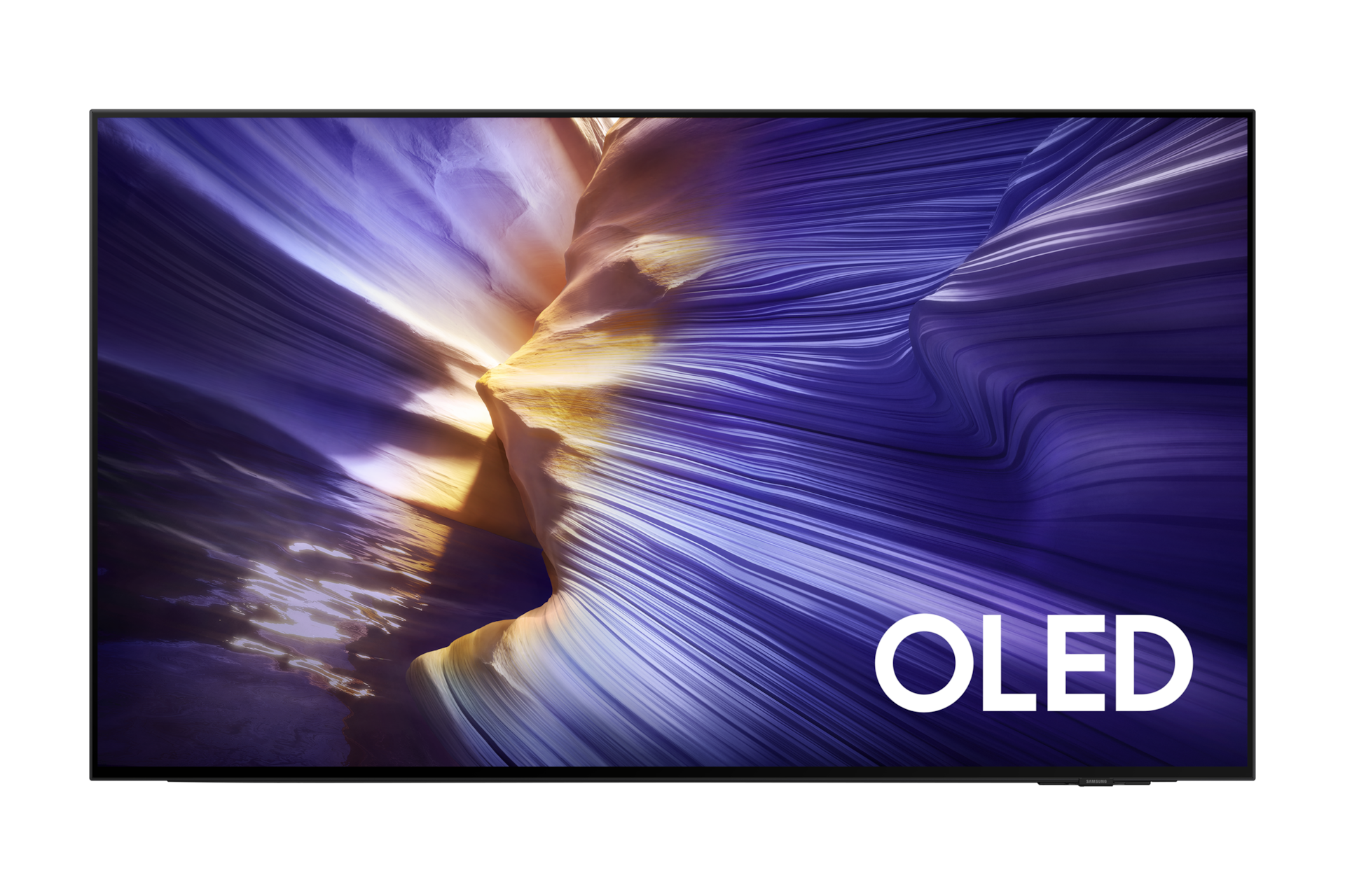 풀 모션 슬림핏 벽걸이형 TV의 정면컷이 보입니다.