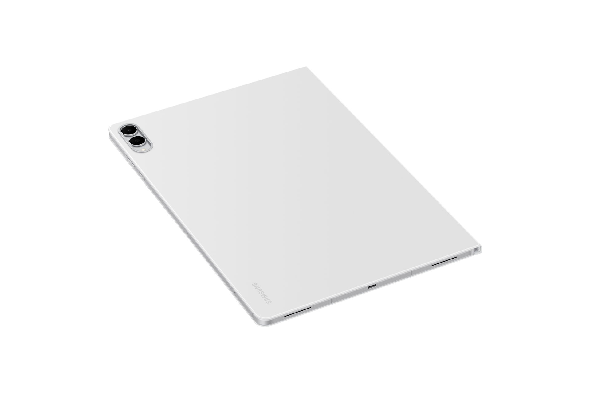 북커버 (갤럭시 탭 S11 울트라 전용) (화이트) 좌측으로 45도 돌아간 누워있는 후면 이미지