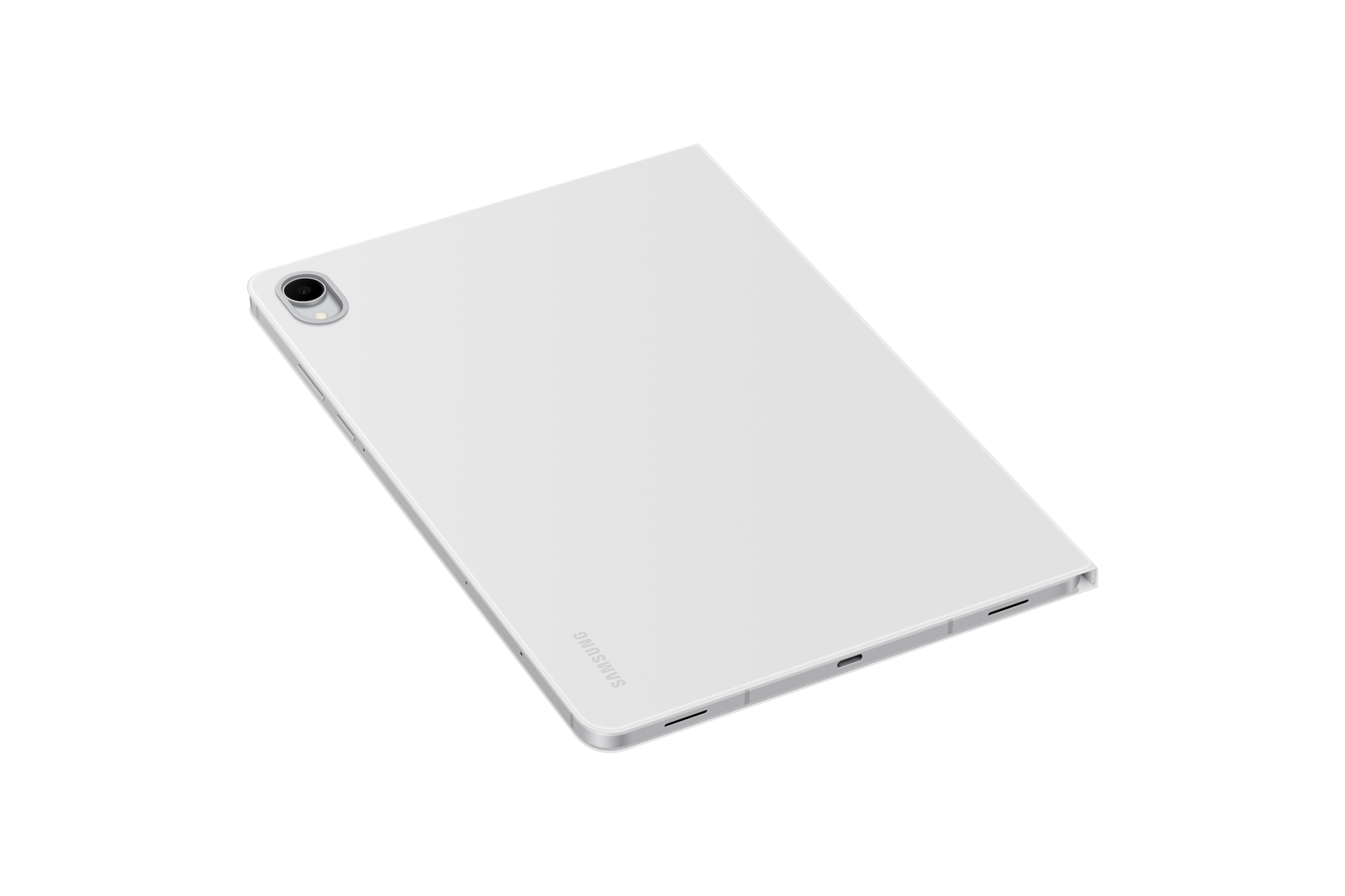 북커버 (갤럭시 탭 S11 전용) (화이트) 우측으로 45도 돌아간 누워있는 후면 이미지
