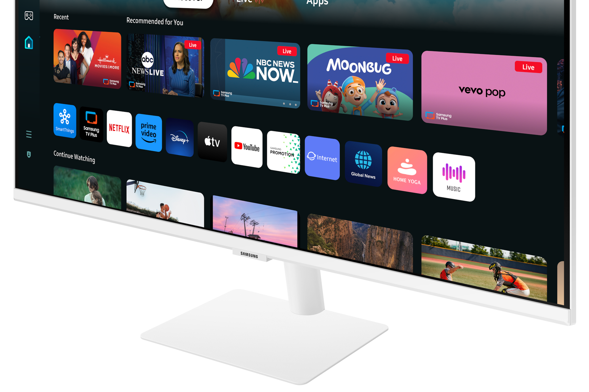 2024 스마트모니터 M5 M50D 화이트 (80.1 cm) 스탠드