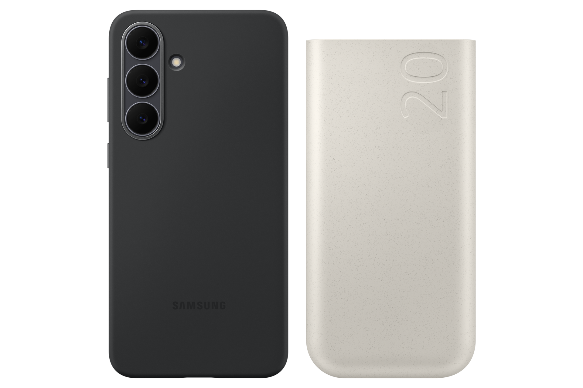 갤럭시 S25 FE 실리콘 케이스 (블랙) + PD 배터리팩 20,000mAh (45W) 첫번째 이미지