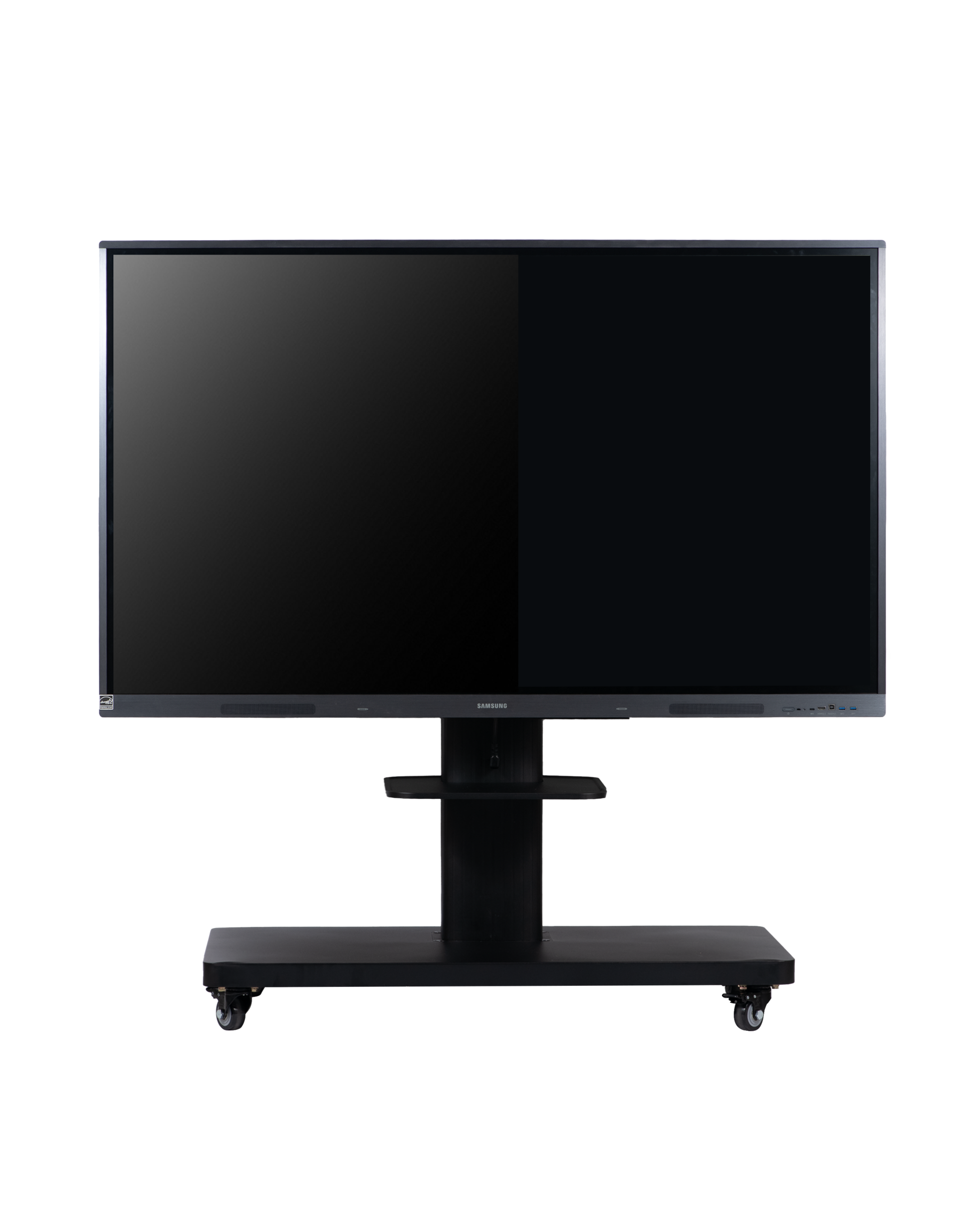 안드로이드 전자칠판 WAF + 안드로이드 전자칠판 이동식 스탠드 결합 예시