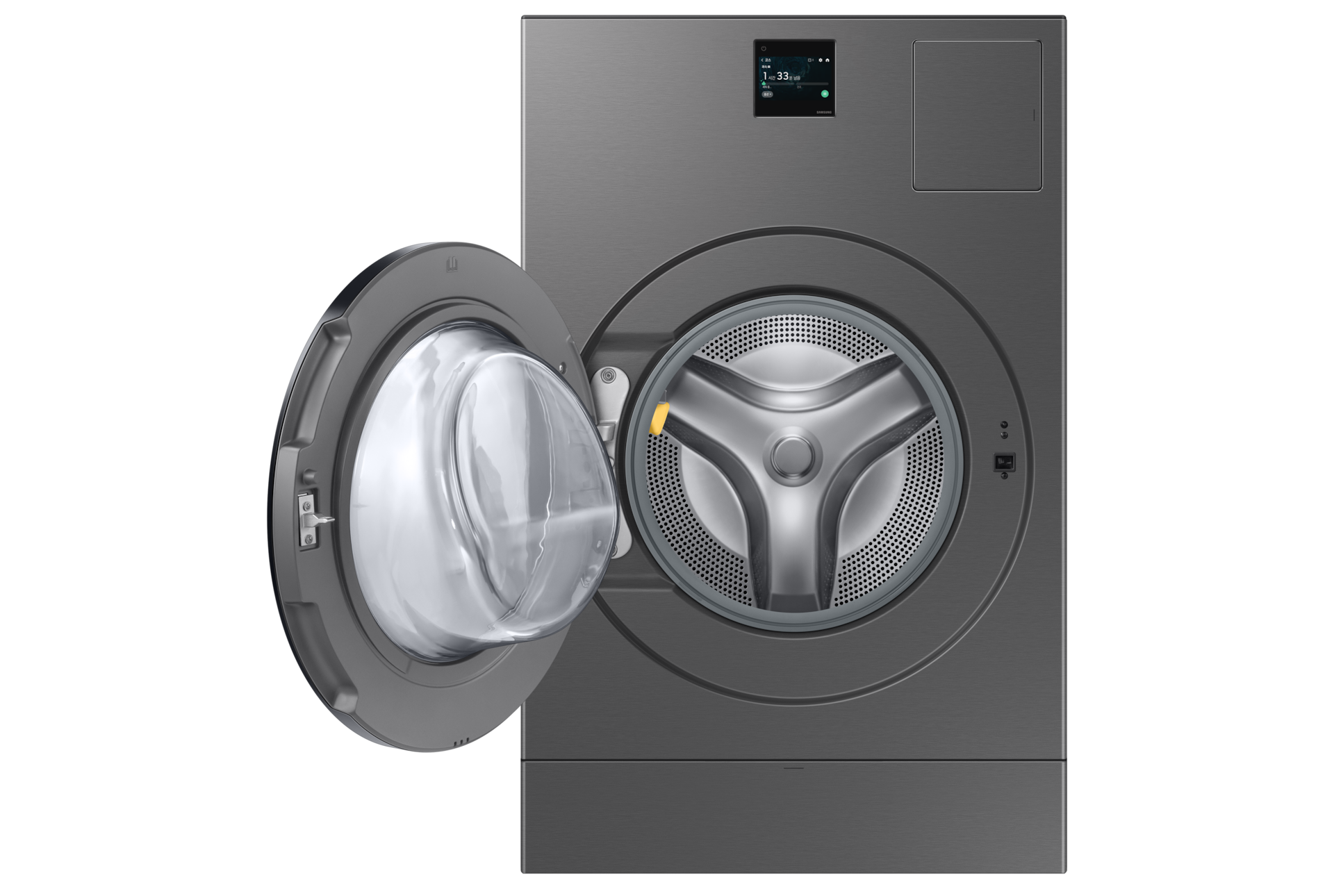 Bespoke AI 콤보 25/15kg (109.2mm LCD) 화이트 정면 도어열림