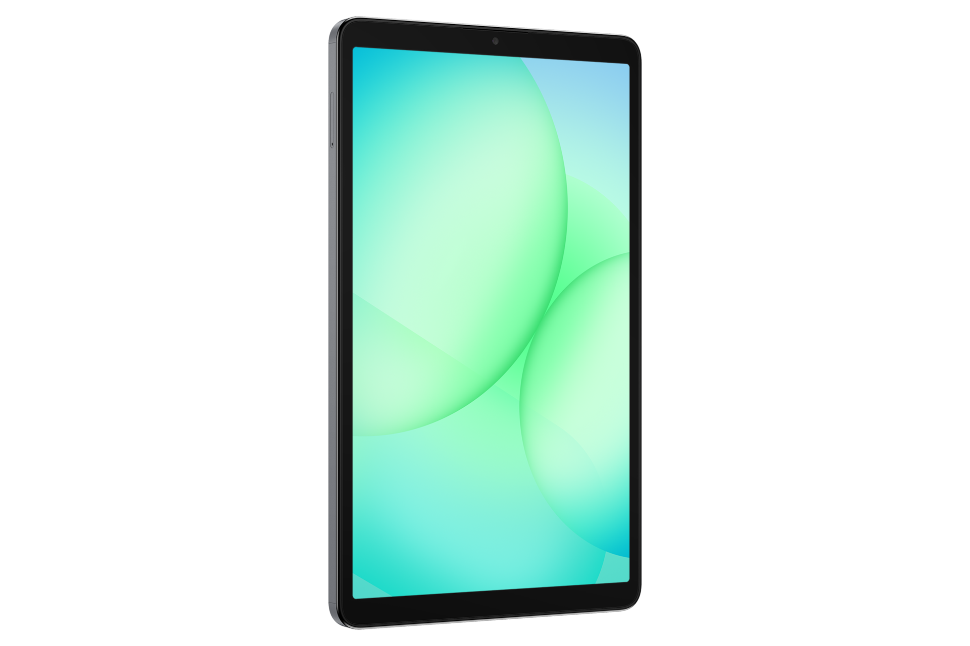 갤럭시 탭 A11 (LTE) 그레이 디스플레이가 보이는 정면 좌측 45도