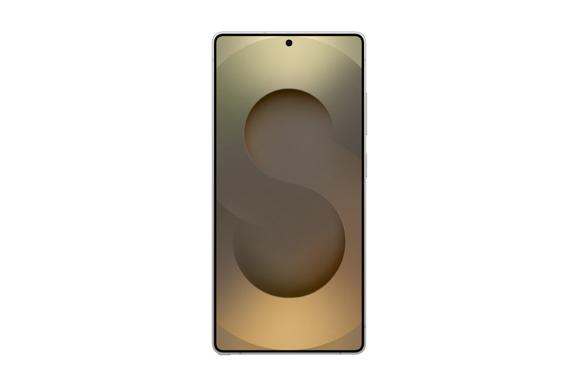 갤럭시 S25 울트라 인증중고폰 자급제 티타늄 그레이디스플레이가 보이는 정면 