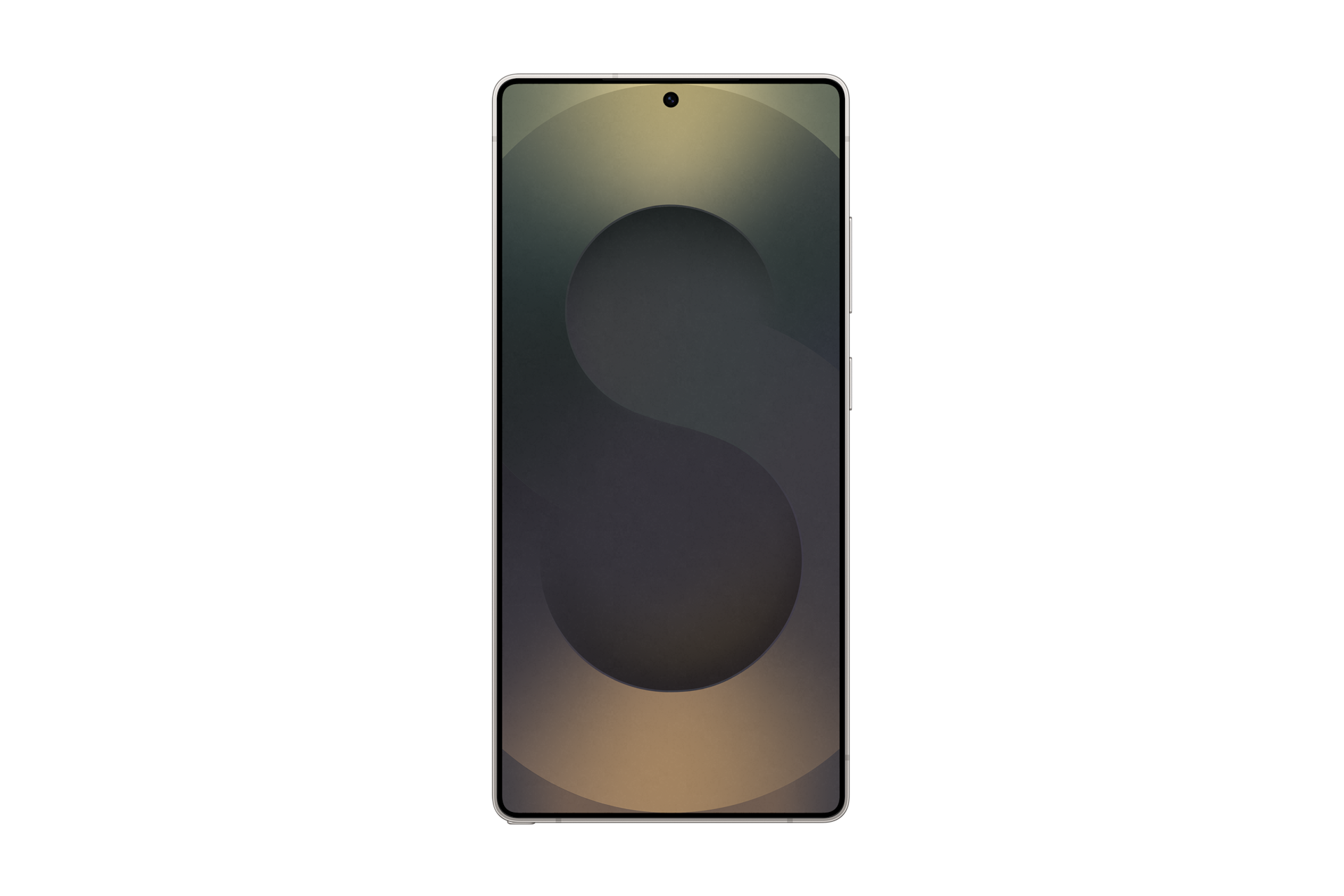 갤럭시 S25 울트라 인증중고폰 자급제 티타늄 블랙 디스플레이가 보이는 정면 