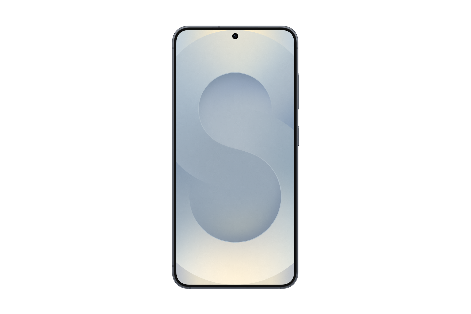 갤럭시 S25 인증중고폰 자급제 (삼성닷컴/삼성 강남 전용컬러)블루블랙 디스플레이가 보이는 정면 