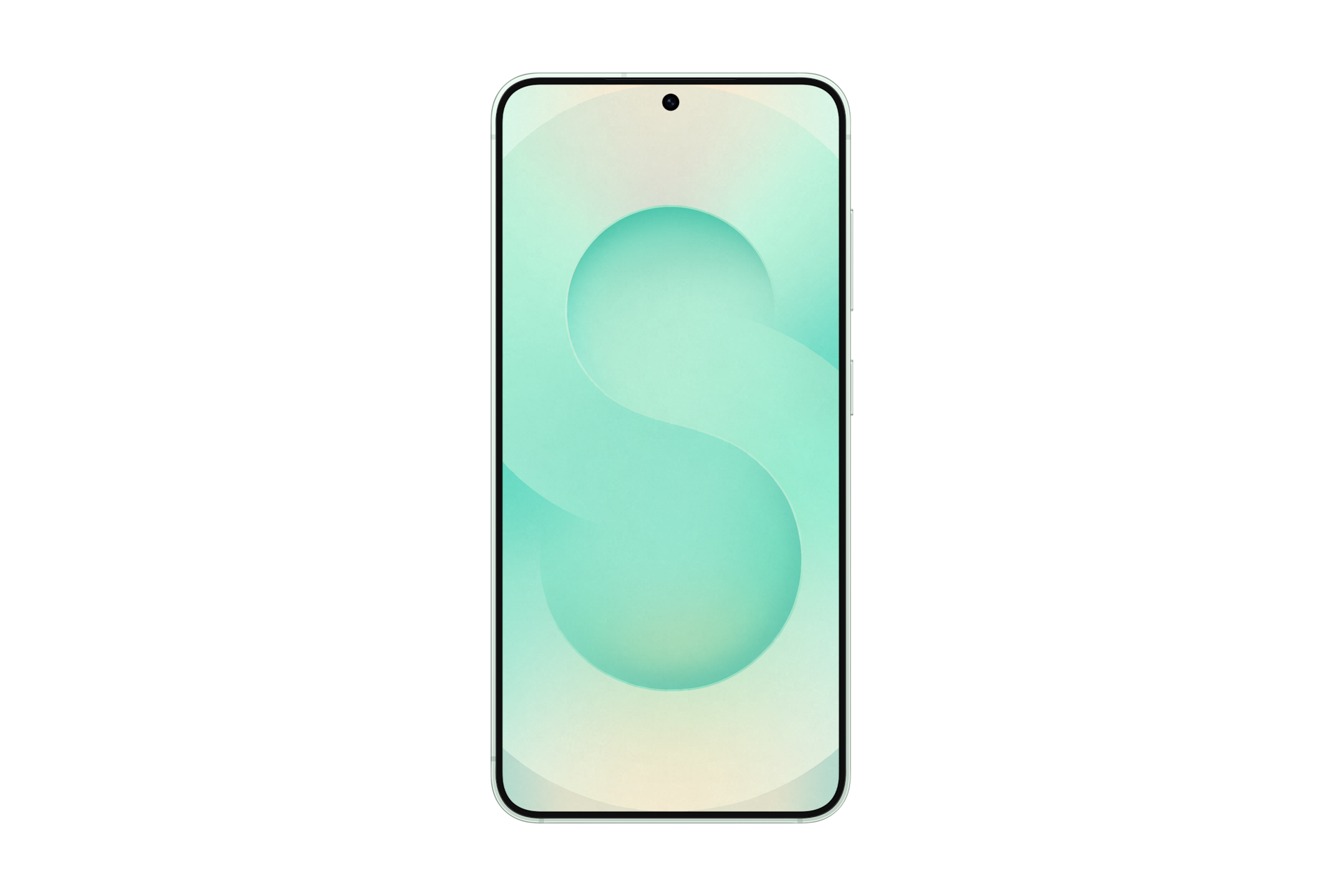 갤럭시 S25 인증중고폰 자급제 민트 디스플레이가 보이는 정면 