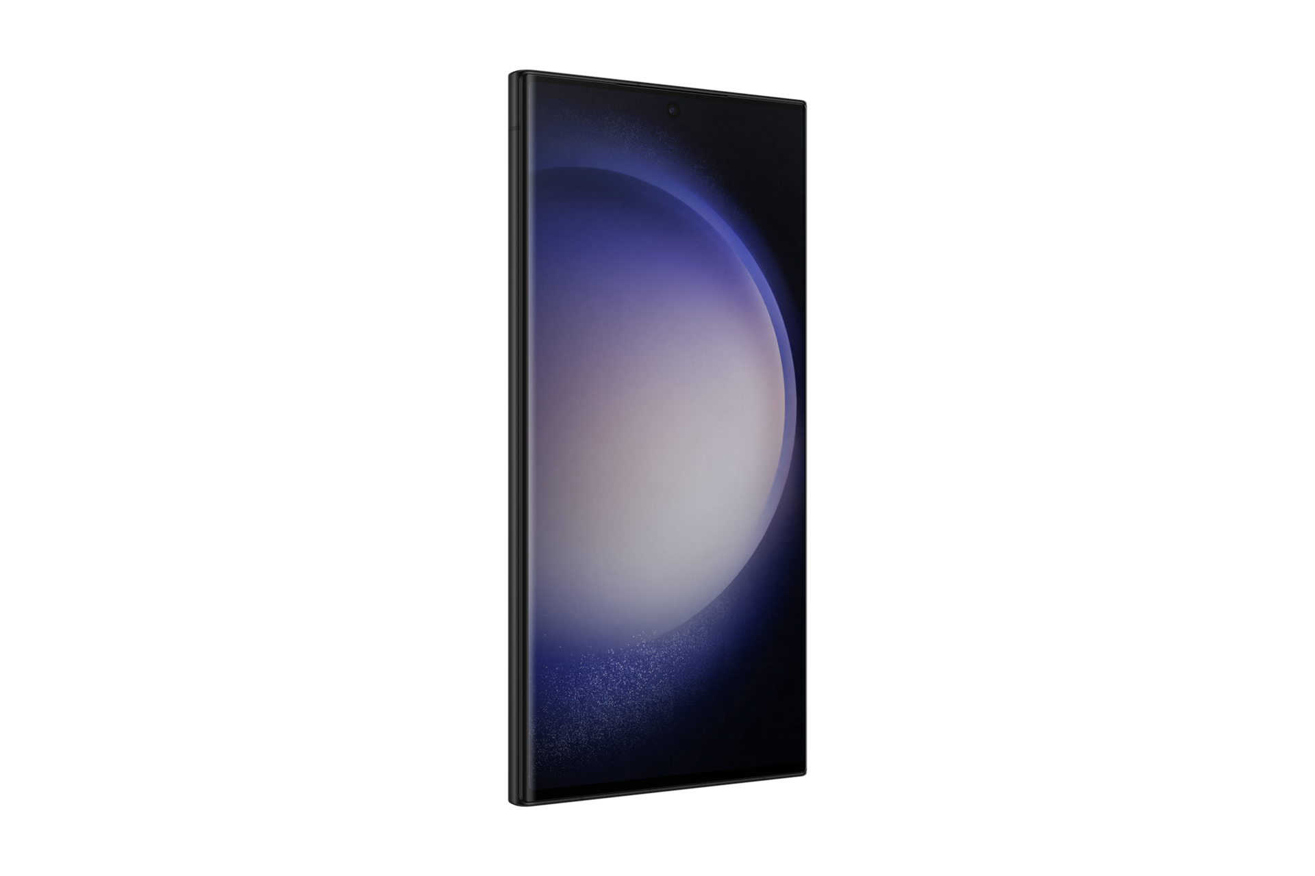 갤럭시 S23 울트라 인증중고폰 자급제 (삼성닷컴/삼성 강남 전용컬러) 그라파이트디스플레이가 보이는 정면 좌측 45도 