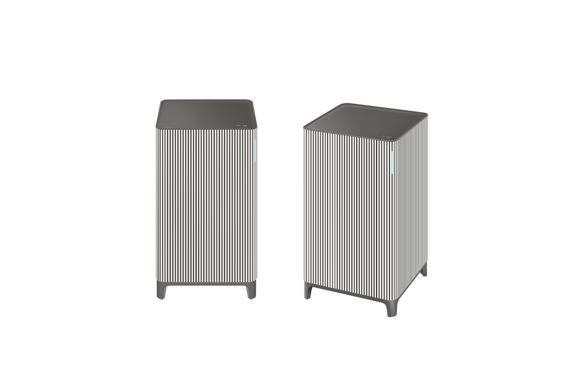 Infinite AI 공기청정기 (33㎡, S 필터) 에센셜 베이지 정면 + Infinite AI 공기청정기 (33㎡, S 필터) 에센셜 베이지 오른쪽 측면