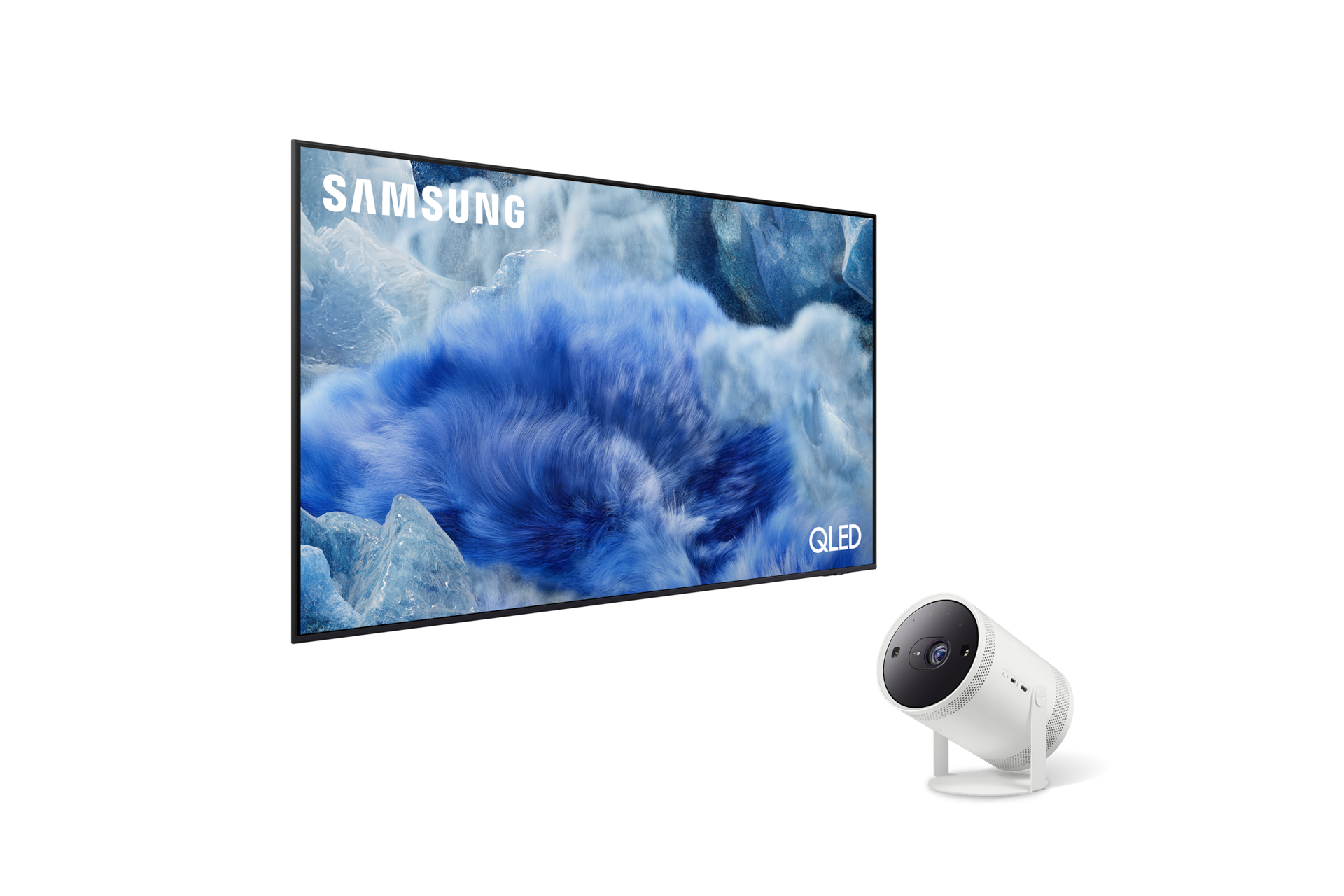 2025 QLED 4K QF8A (189cm) 풀 모션 슬림핏 벽걸이형 우측 45도+The Freestyle 2세대 좌측 45도 페어이미지