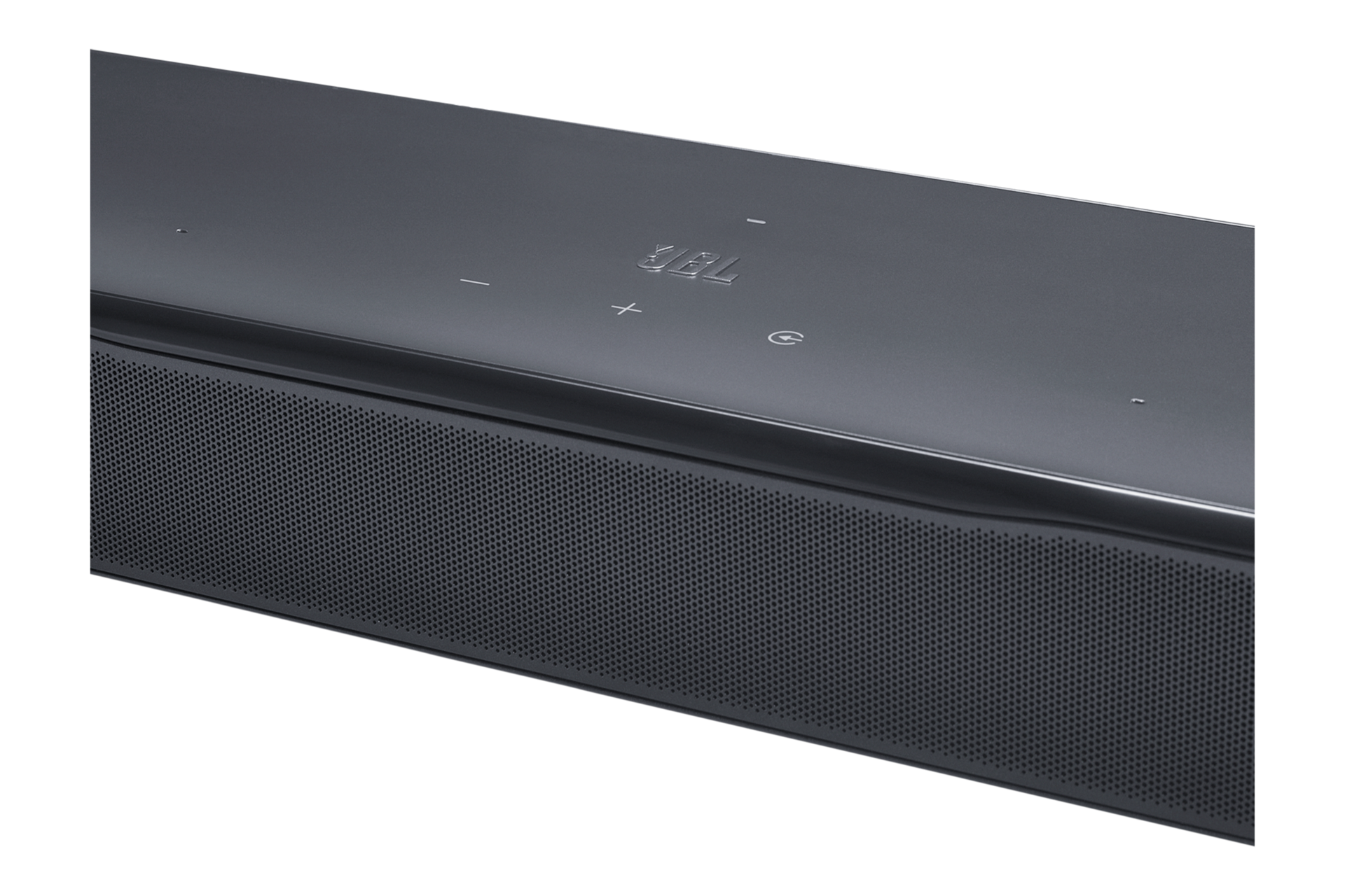 JBL BAR 1300 MK2 분리형 사운드바 상단 버튼 부분 확대 컷