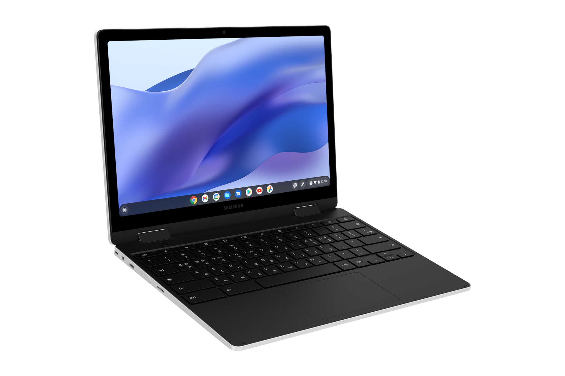 갤럭시 크롬북3 360 (31.5cm) N250 / 128GB eUFS 오픈 측면 45도