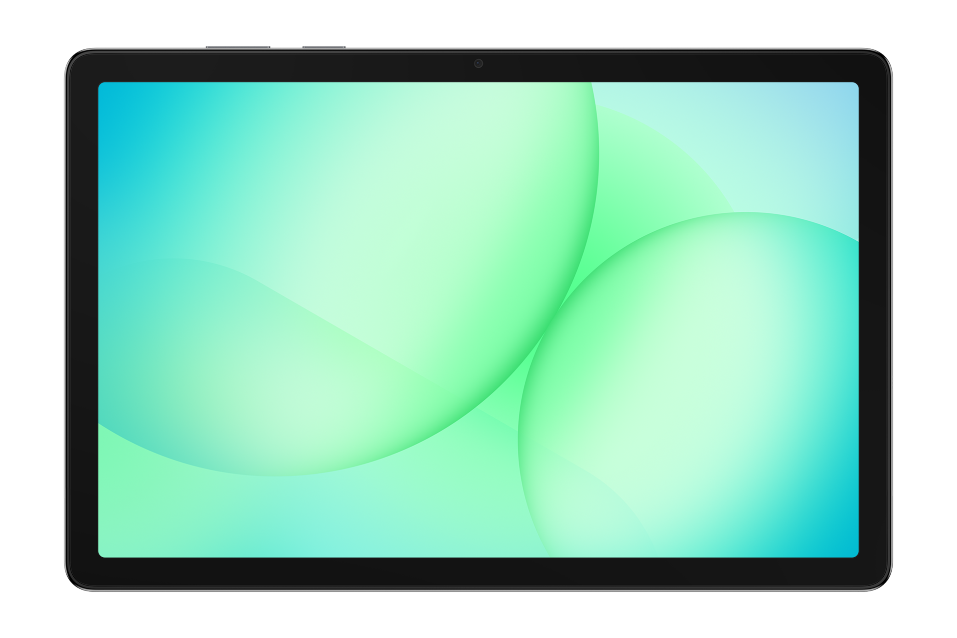 갤럭시 탭 A11+ 5G 그레이 디스플레이가 보이는 정면 