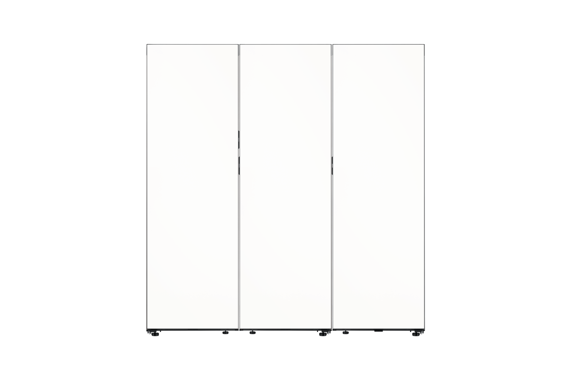 Bespoke AI 냉장고+냉동고+김치플러스 1도어 키친핏 409/347/347L 에센셜 화이트 정면