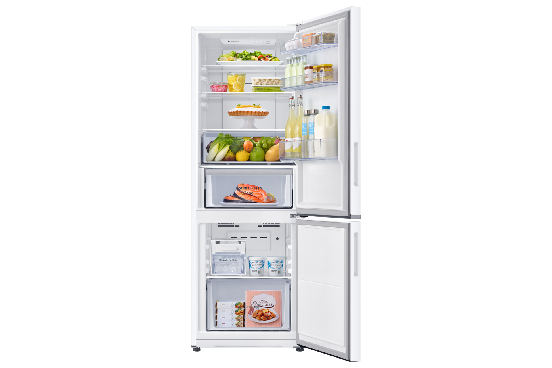 냉장고 306L 스노우 화이트 내상 푸드컷