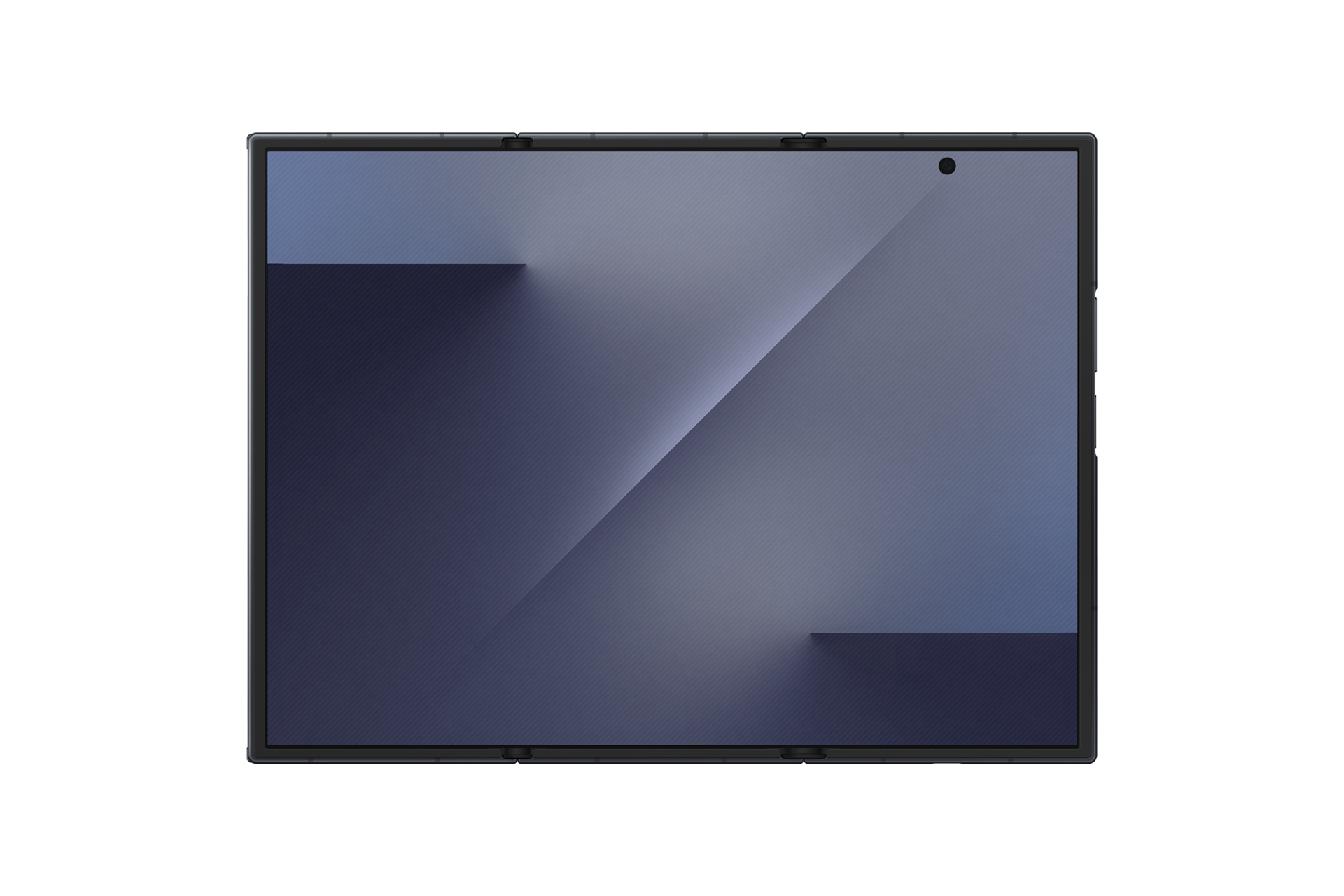 갤럭시 Z 트라이폴드 자급제 크래프티드 블랙 디스플레이가 보이는 앞면 펼친 이미지