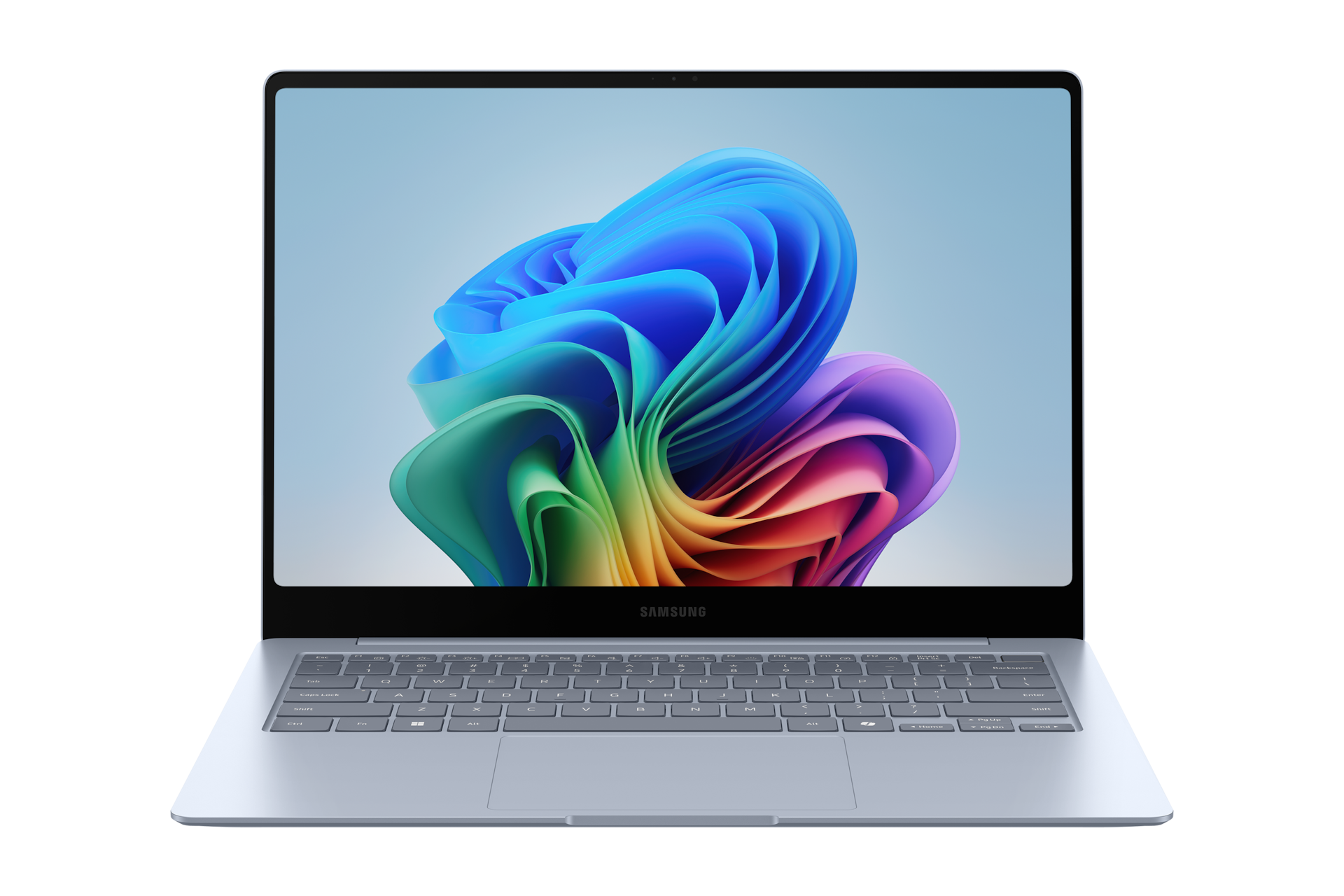 갤럭시 북4 Edge (35.6 cm)  Snapdragon® X Elite / 512 GB eUFS, Copilot+ PC 사파이어 블루 정면 대표 이미지