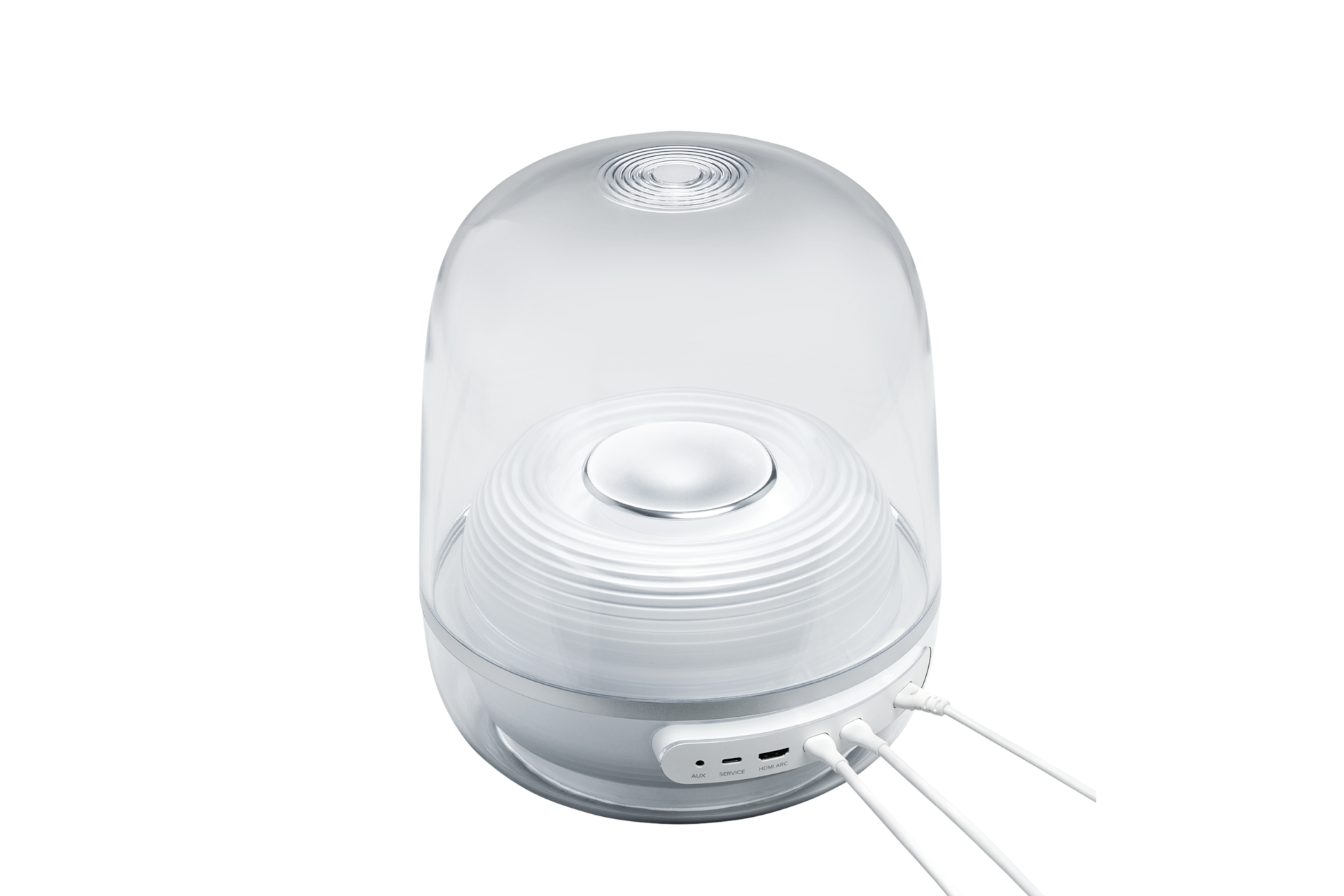 하만카돈 SOUND STICKS 5 블루투스 스피커 화이트 서브 돔 뒷면