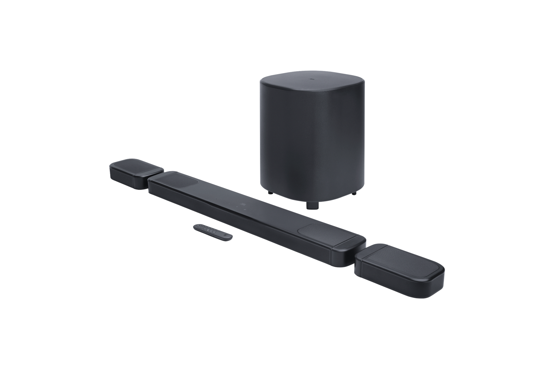 JBL BAR 1000 MK2 분리형 사운드바 + 서브 우퍼 + 리모컨 우측 45도 측면 컷