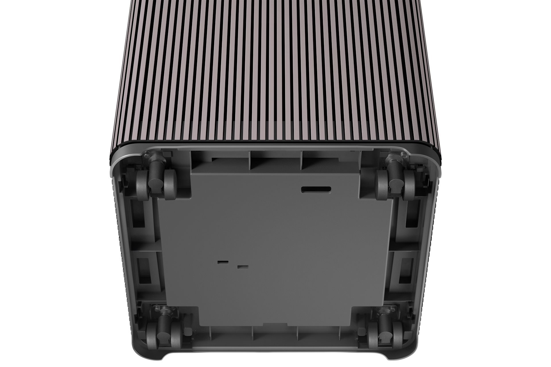 Infinite AI 공기청정기 (100㎡, 리유저블 필터) 에센셜 플럼 하단 이동바퀴 확대