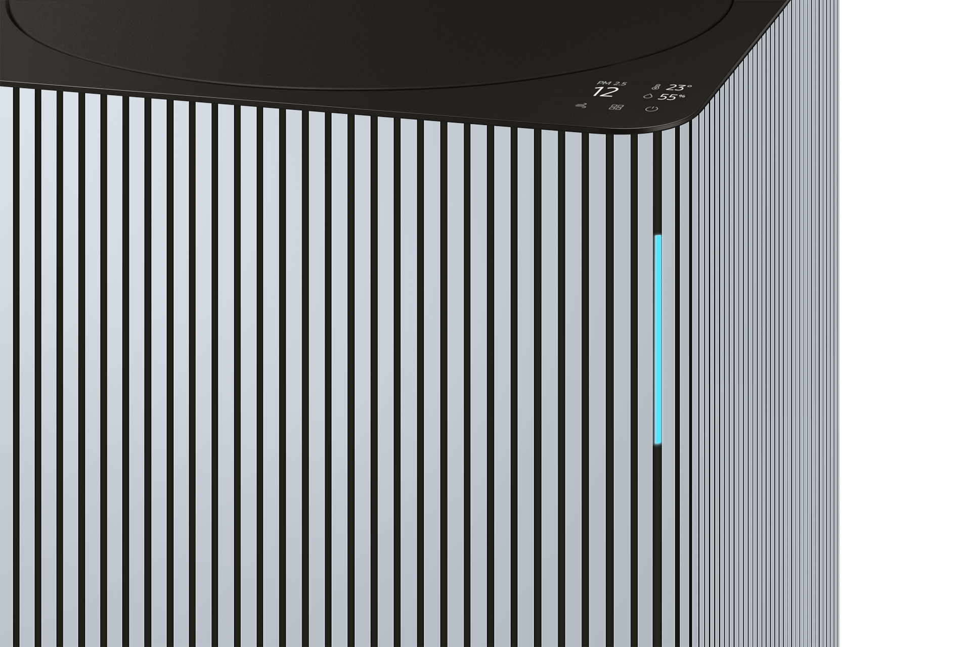 Infinite AI 공기청정기 (100㎡, 리유저블 필터) 에센셜 블루 그레이 좋음 청정라이팅 확대