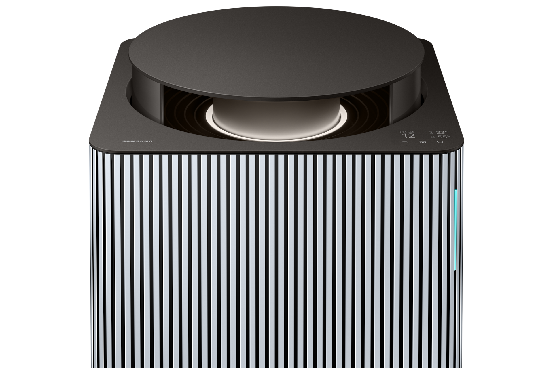 Infinite AI 공기청정기 (100㎡, 리유저블 필터) 에센셜 블루 그레이 팝업 청정부스터 확대