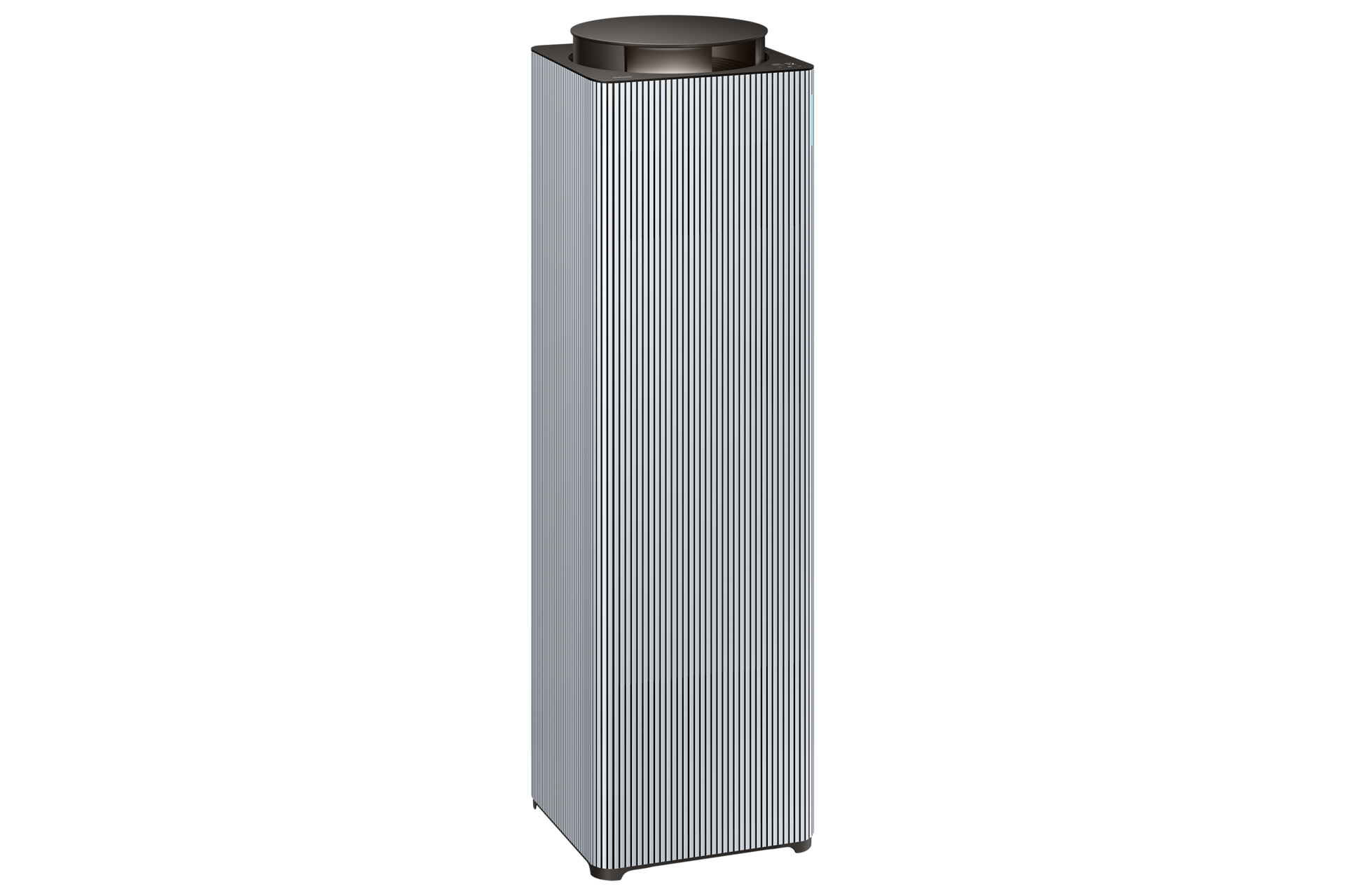 Infinite AI 공기청정기 (100㎡, S 필터) 에센셜 블루 그레이 팝업 청정부스터 열린 왼쪽 측면