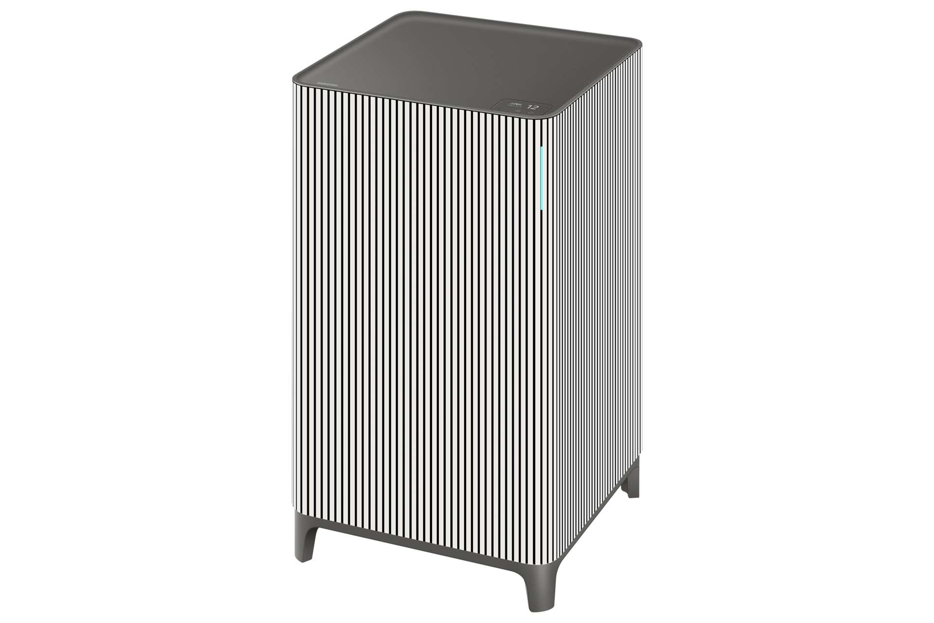 Infinite AI 공기청정기 (33㎡, S 필터) 에센셜 베이지 좋음 청정라이팅이 보이는 오른쪽 측면