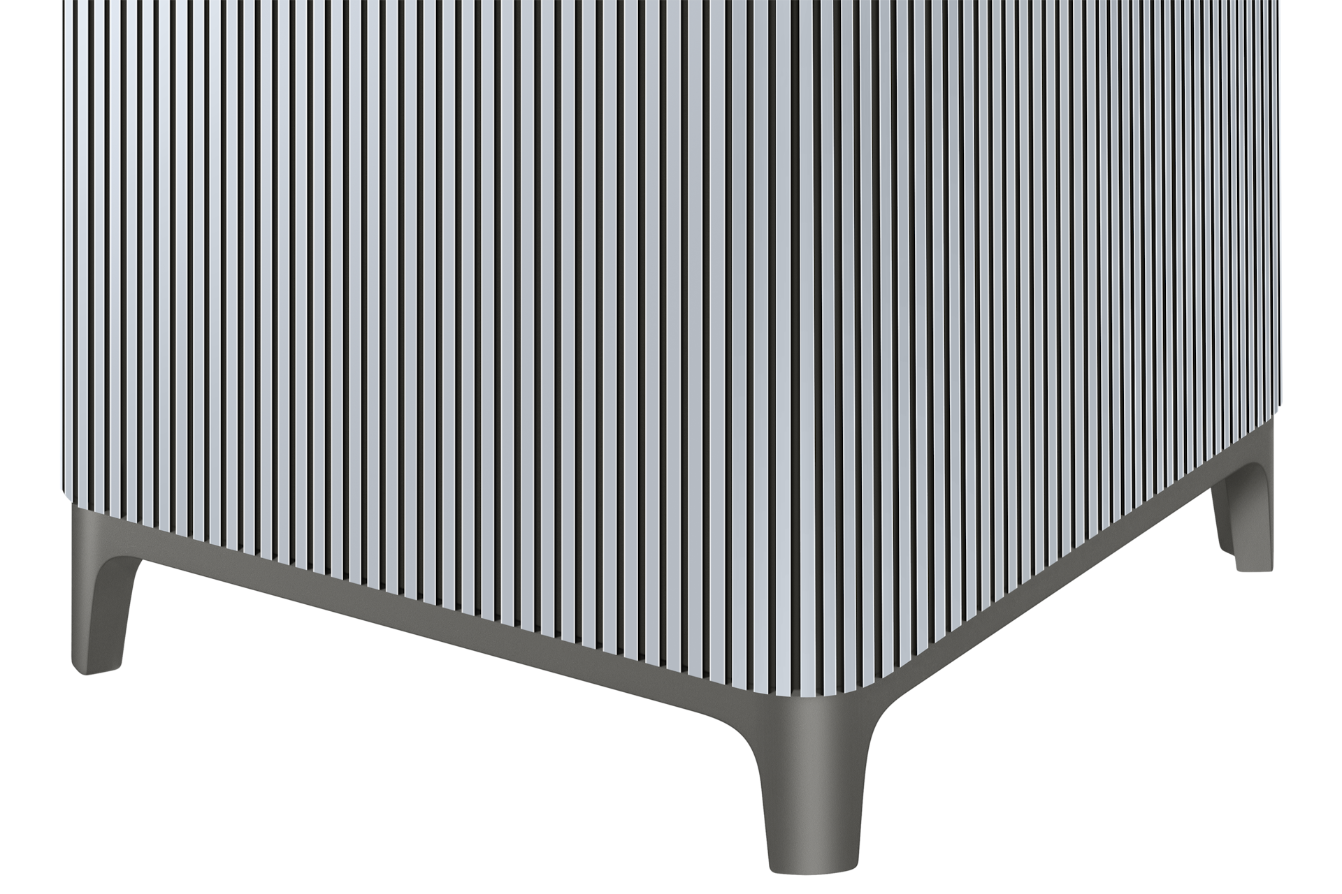 Infinite AI 공기청정기 (33㎡, 리유저블 필터) 에센셜 블루 그레이 하단에 디자인 레그 확대