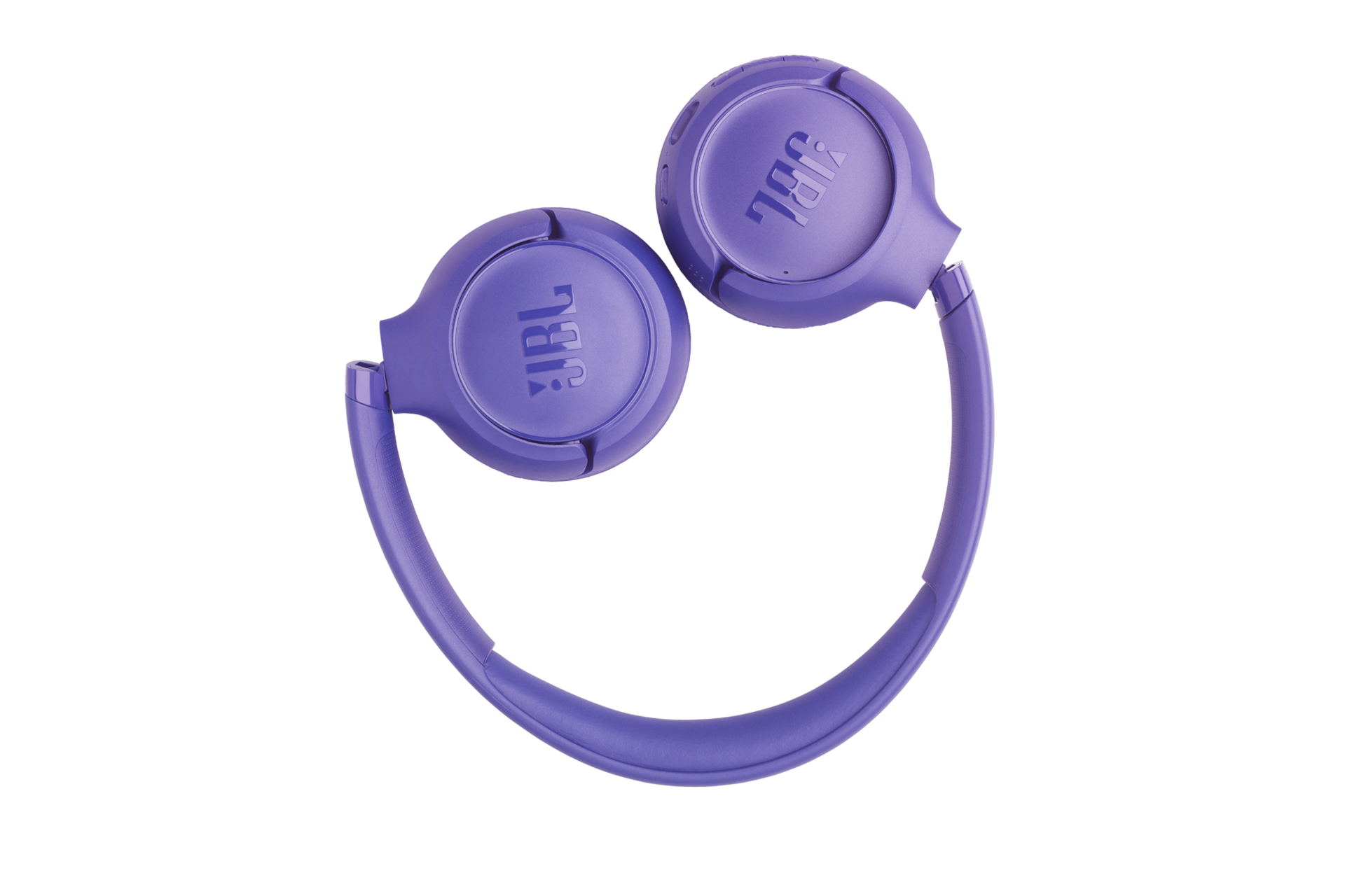 JBL TUNE 530BT 무선 온이어 헤드폰 라벤더 이어컵이 접힌 모습 1
