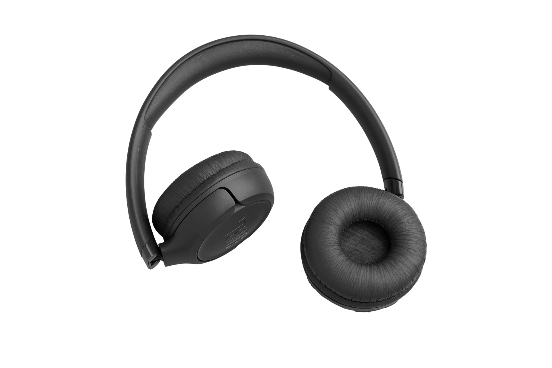 JBL TUNE 530BT 무선 온이어 헤드폰 블랙 이어컵이 접힌 모습 3