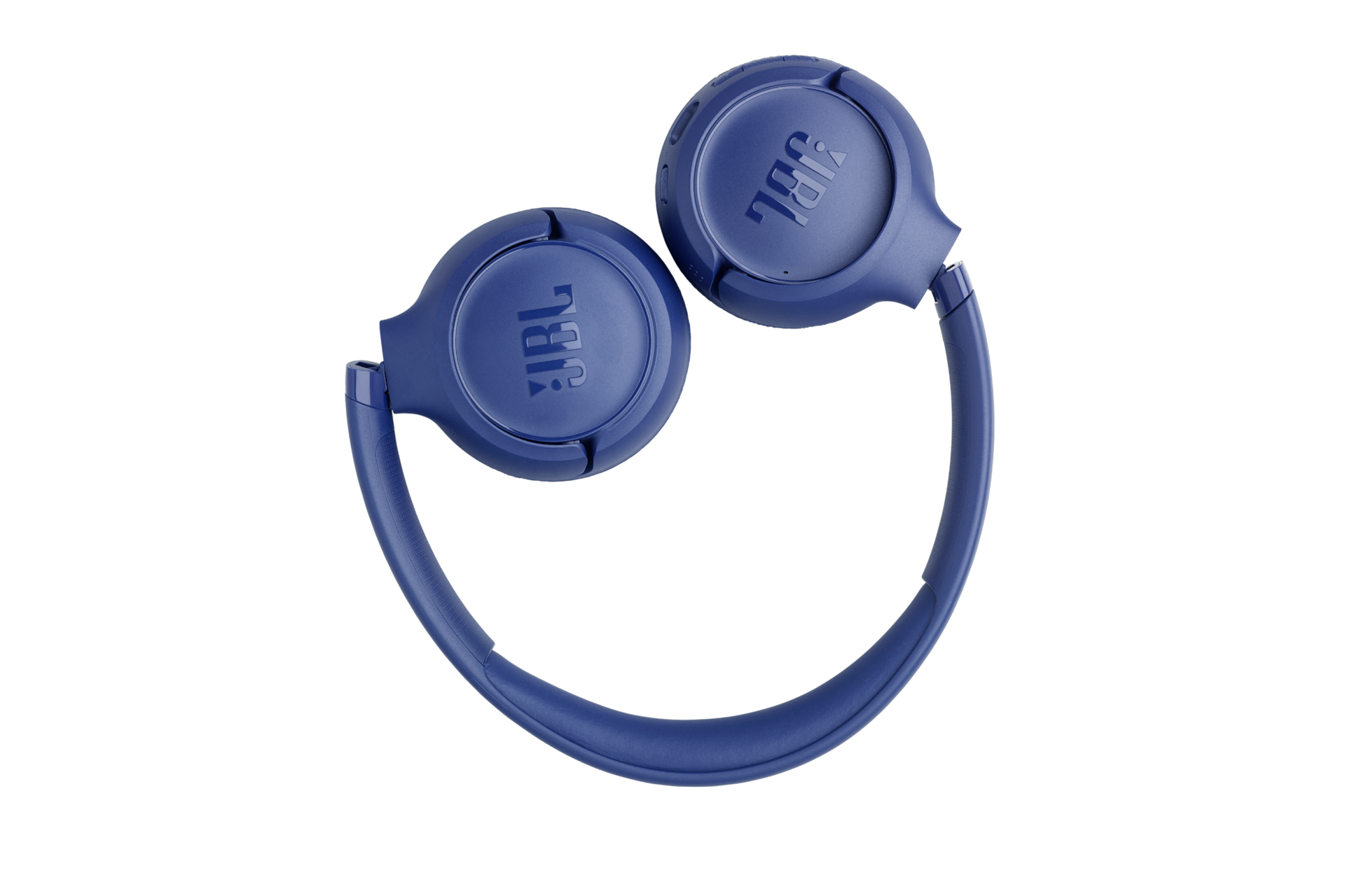 JBL TUNE 530BT 무선 온이어 헤드폰 블루 이어컵이 접힌 모습 1