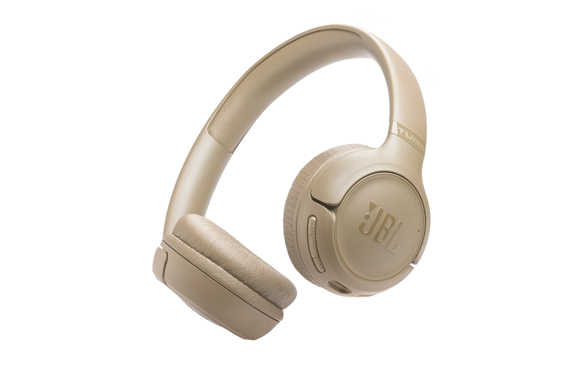 JBL TUNE 530BT 무선 온이어 헤드폰 베이지 우측 45도 측면